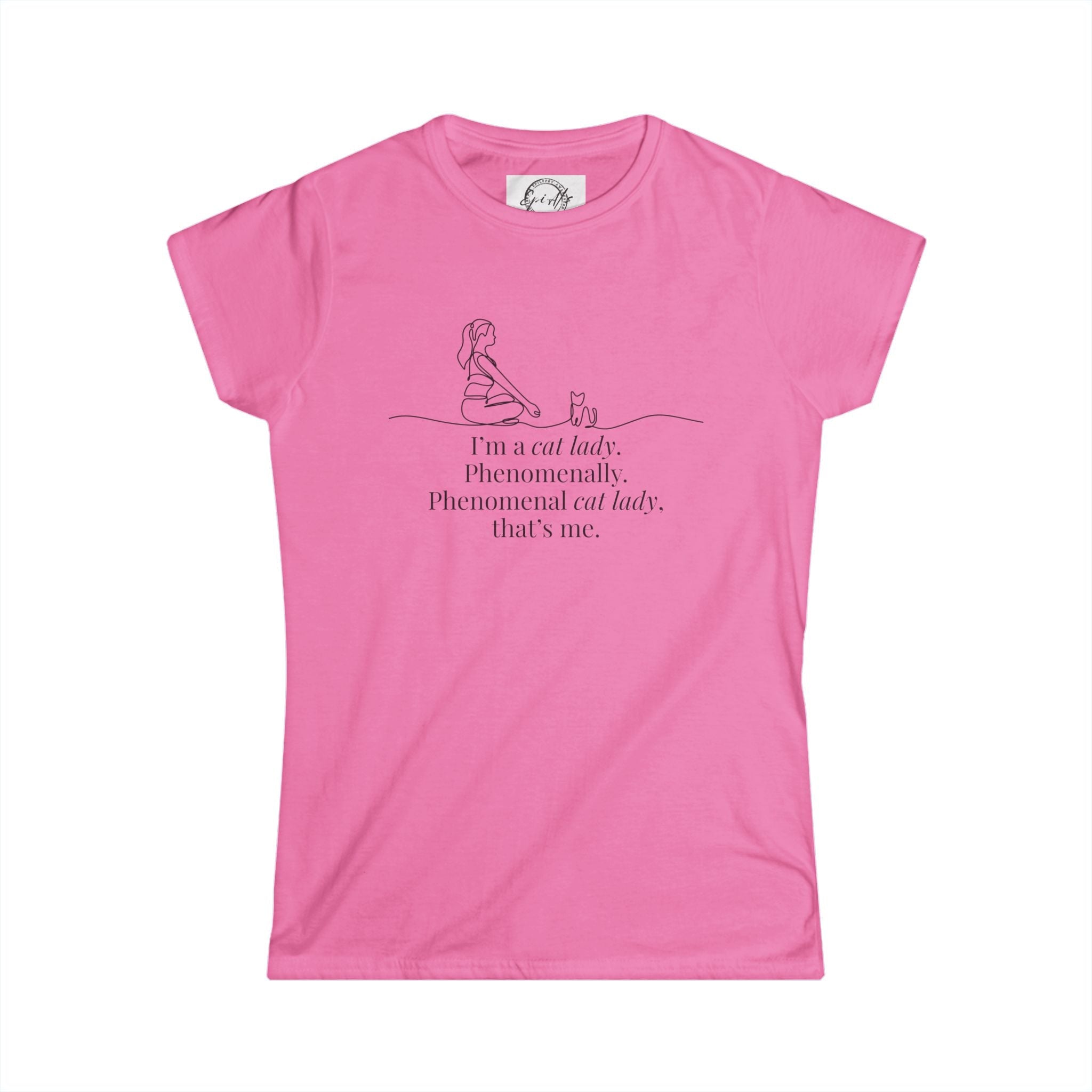 Phenomenal Cat Lady Tee - Women's Softstyle T-Shirt - Clothing, T-shirts - EpiAl's Shop