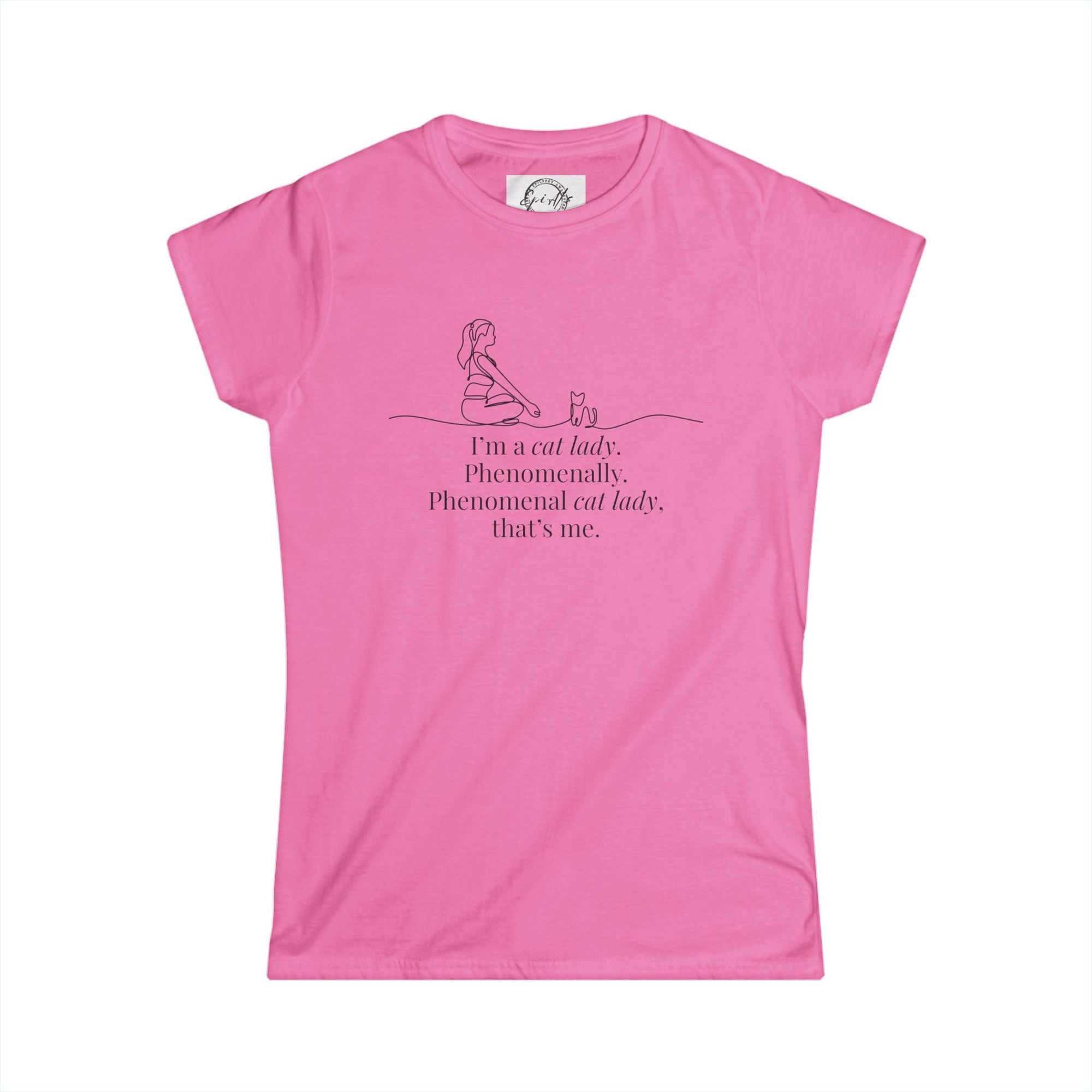 Phenomenal Cat Lady Tee - Women's Softstyle T-Shirt - Clothing, T-shirts - EpiAl's Shop