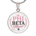 Phi Beta Meow Cat Lover Circle Pendant Necklace - Jewelry, Necklaces - EpiAl's Shop