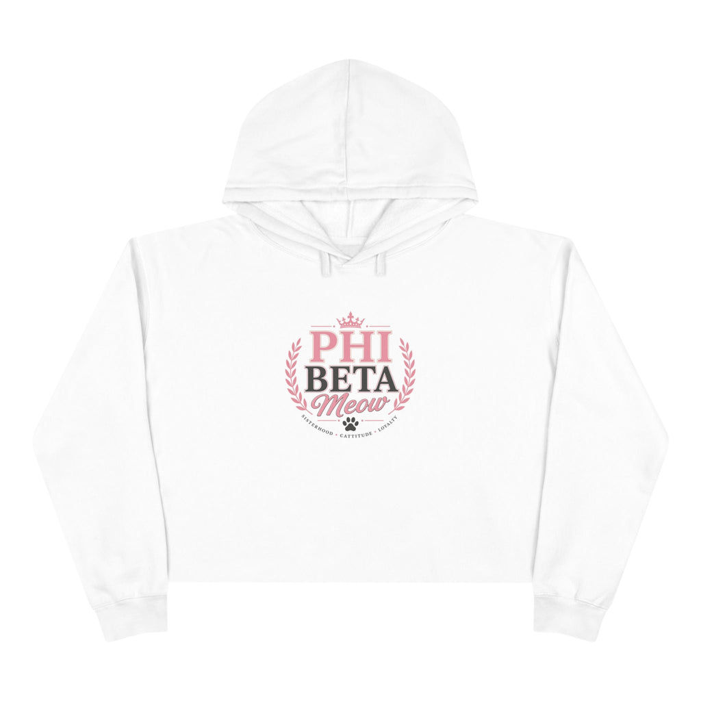 Phi Beta Meow Women’s Cropped Hoodie - Clothing, Women, Hoodies - EpiAl's Shop