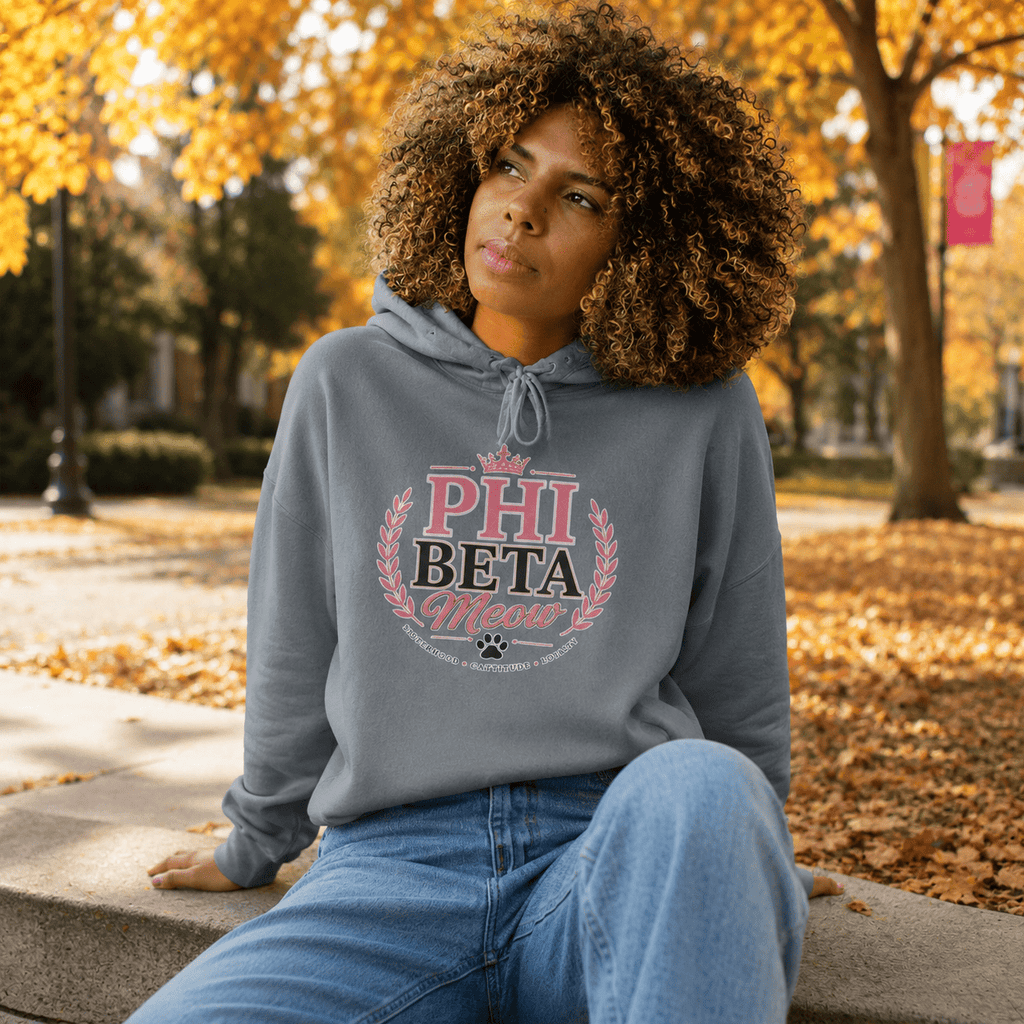 Phi Beta Meow Women’s Cropped Hoodie - Clothing, Women, Hoodies - EpiAl's Shop
