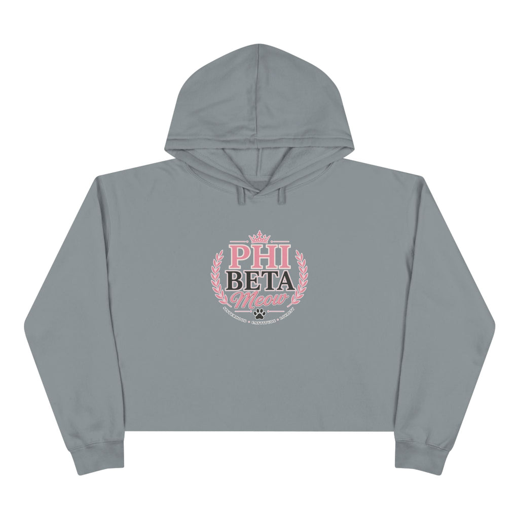 Phi Beta Meow Women’s Cropped Hoodie - Clothing, Women, Hoodies - EpiAl's Shop