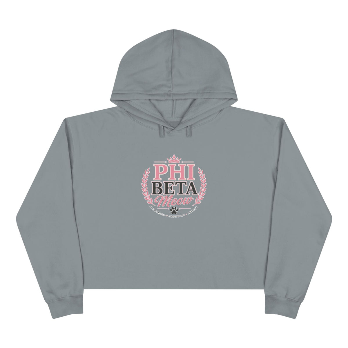 Phi Beta Meow Women’s Cropped Hoodie - Clothing, Women, Hoodies - EpiAl's Shop