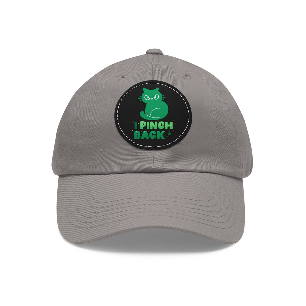 Pinch Back Dad Hat with Leather Patch (Round) - Hats - Epileptic Al’s Shop