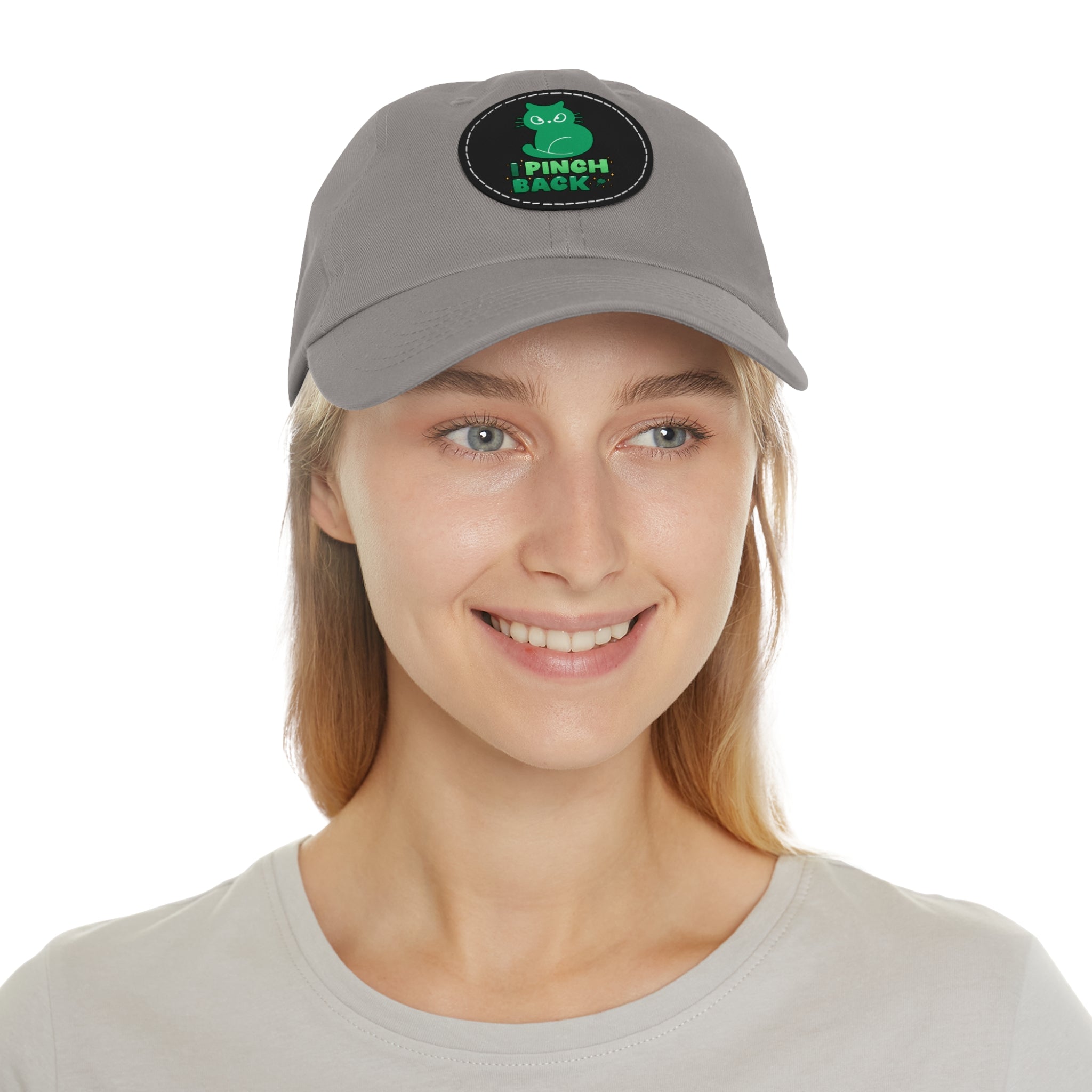 Pinch Back Dad Hat with Leather Patch (Round) - EpiAl's Shop