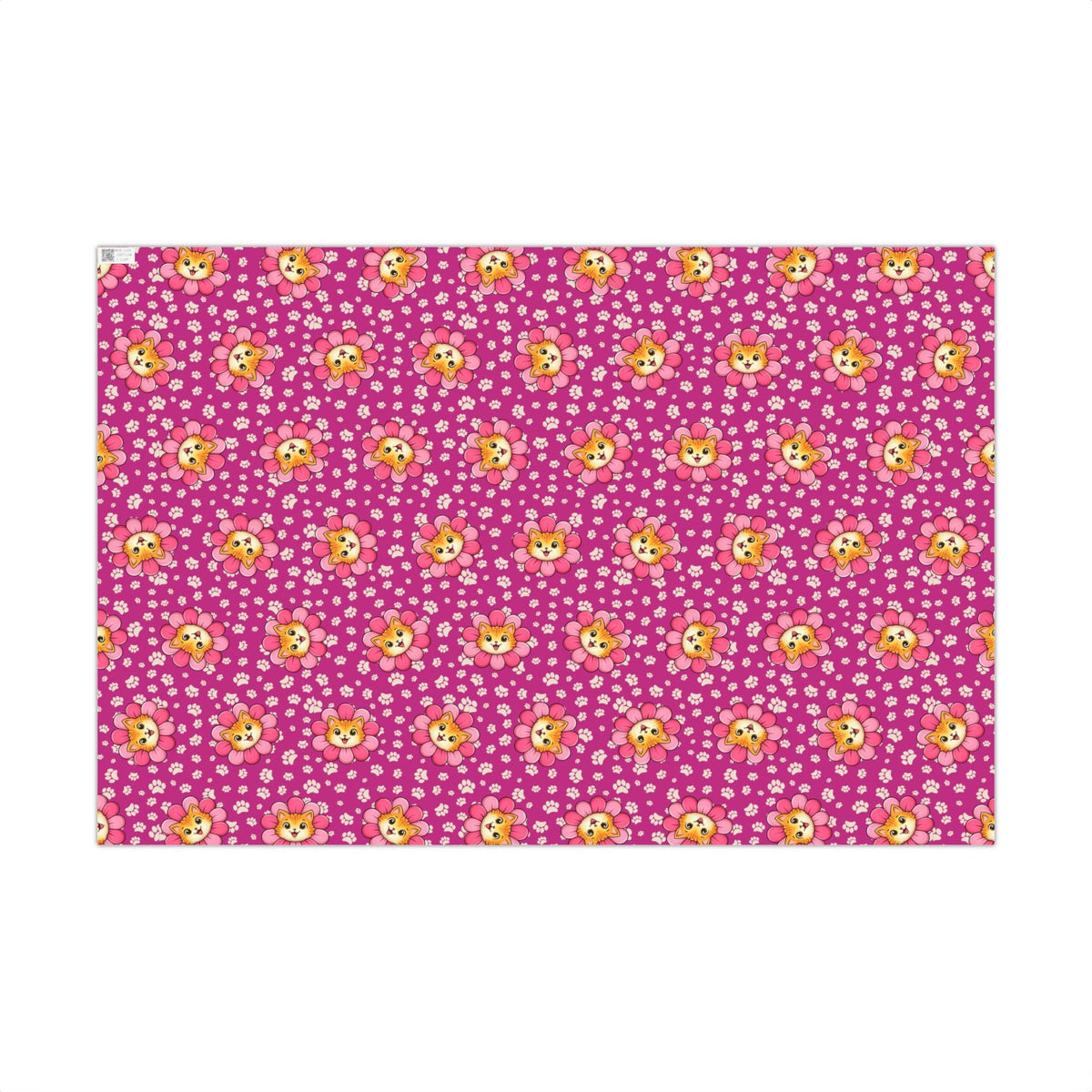 Pink Cat Blossom Gift Wrap | Cute Cat Lover Wrapping Paper - Gift Wrap, Paper - EpiAl's Shop