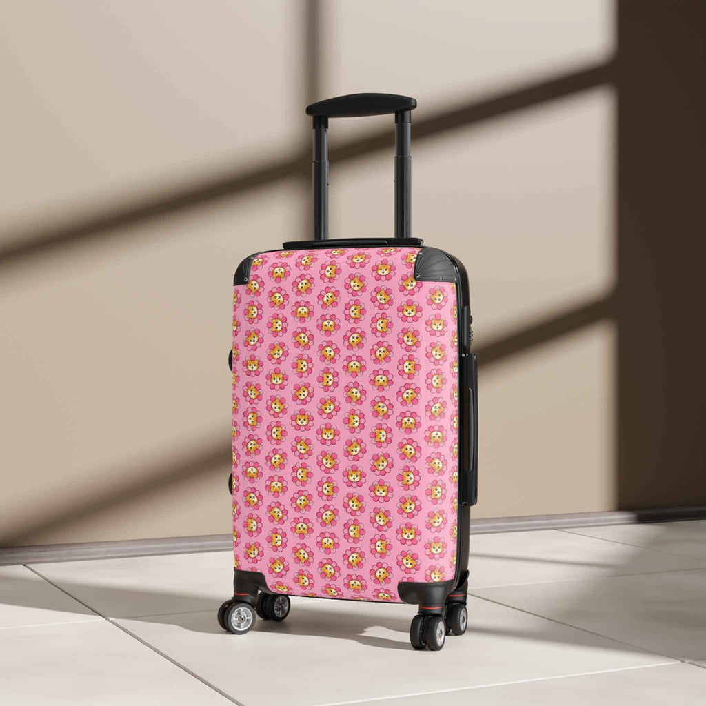 Pink Cat Flower Suitcase | Cute Chaos Travel Luggage - Bags, Suitcases - EpiAl's Shop