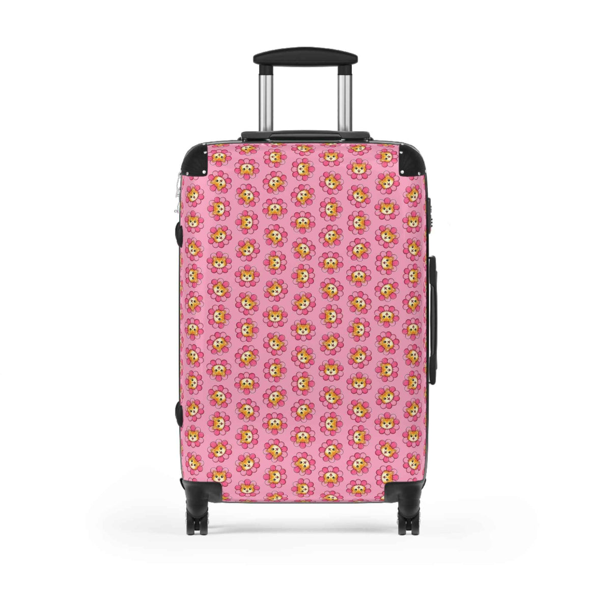 Pink Cat Flower Suitcase | Cute Chaos Travel Luggage - Bags, Suitcases - EpiAl's Shop