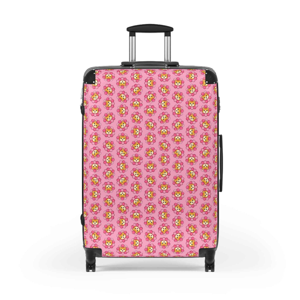 Pink Cat Flower Suitcase | Cute Chaos Travel Luggage - Bags, Suitcases - EpiAl's Shop