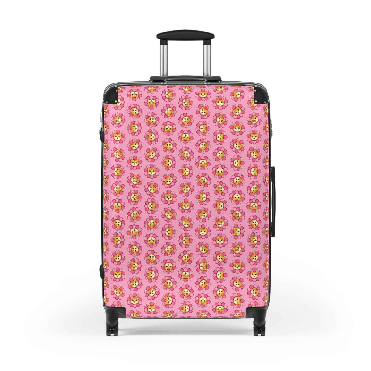 Pink Cat Flower Suitcase | Cute Chaos Travel Luggage - Bags, Suitcases - EpiAl's Shop