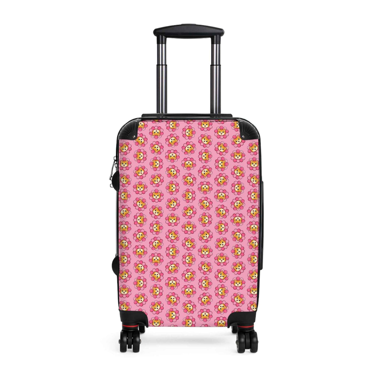 Pink Cat Flower Suitcase | Cute Chaos Travel Luggage - Bags, Suitcases - EpiAl's Shop