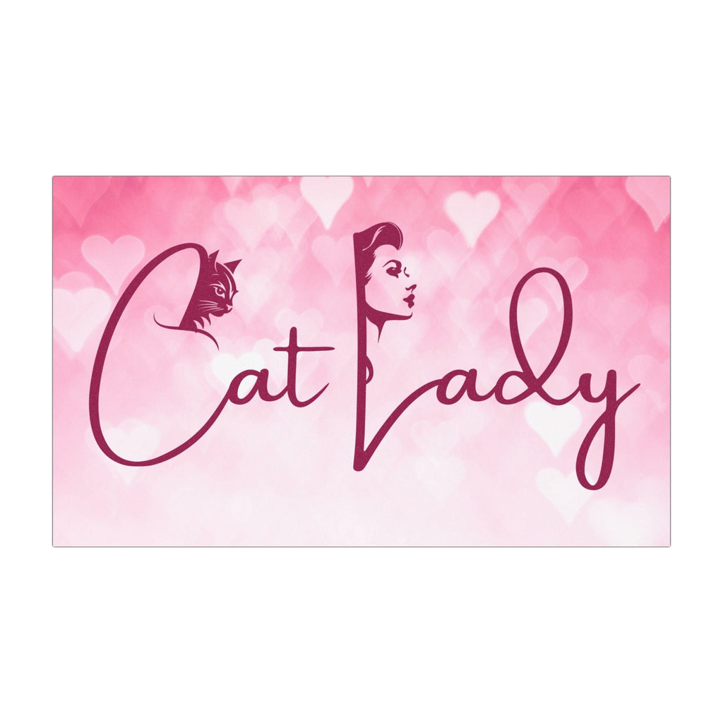 Pink Cat Lady Hearts Car Magnet - Fun Gift for Cat Lovers - Decor, Kitchen, Magnets - EpiAl's Shop