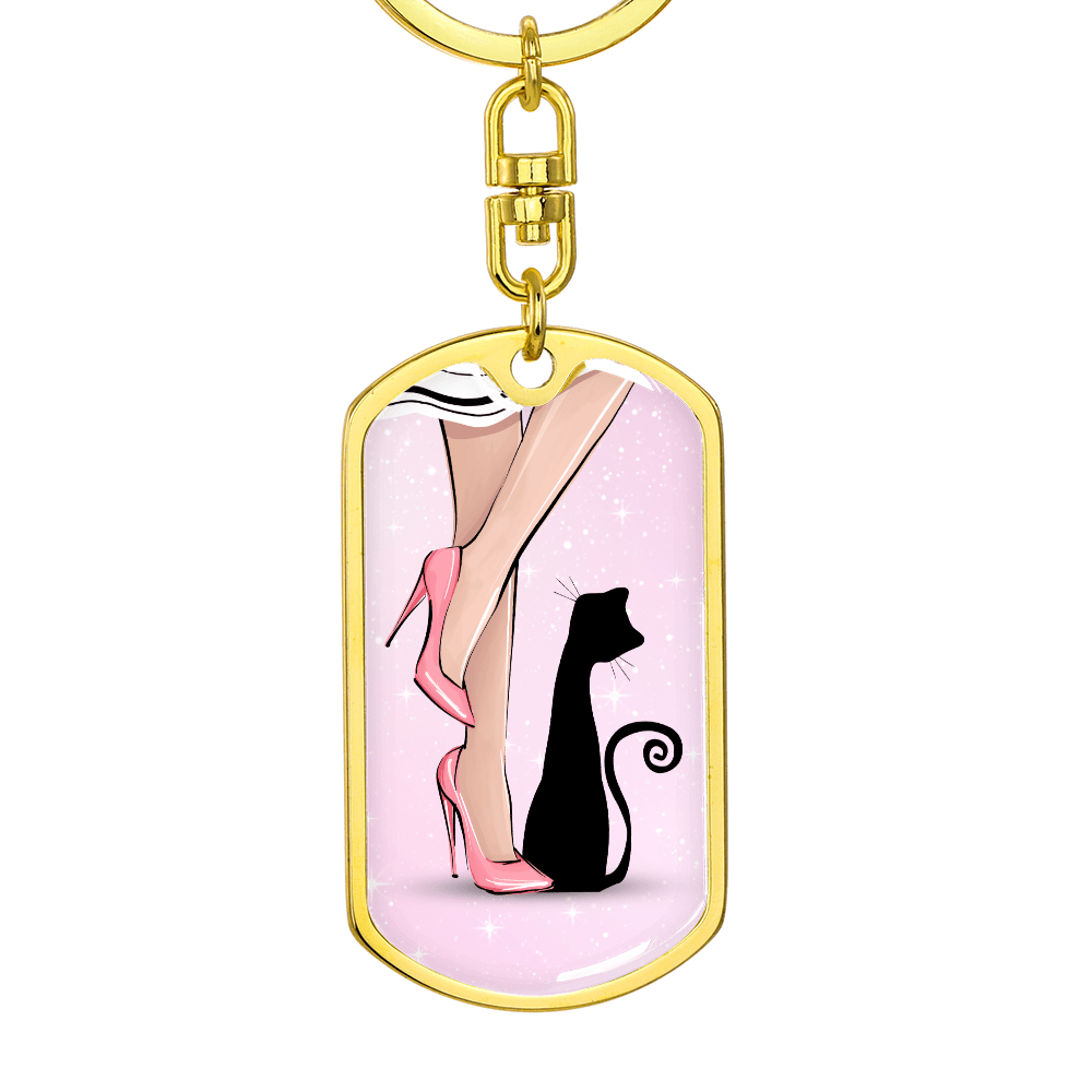 Pink Cat Lady Legs Keychain - Jewelry, Keychains - EpiAl's Shop