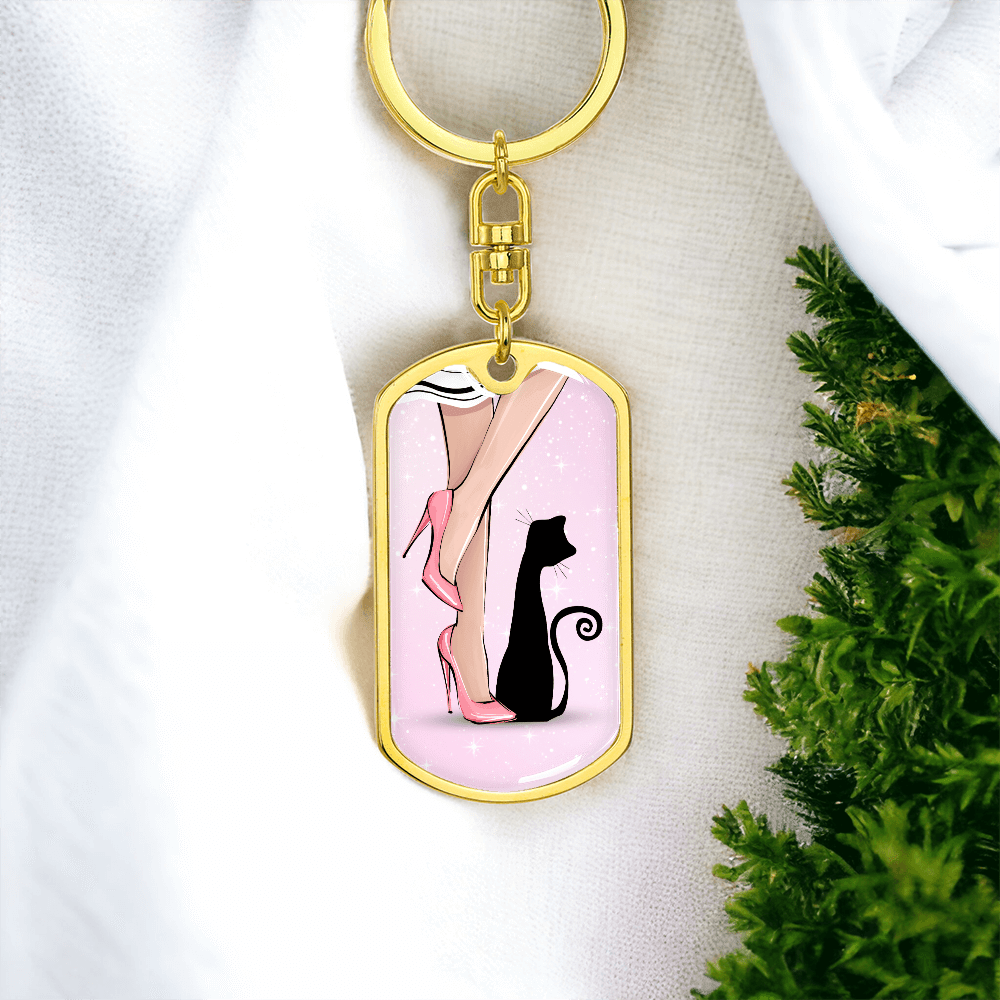 Pink Cat Lady Legs Keychain - Jewelry, Keychains - EpiAl's Shop