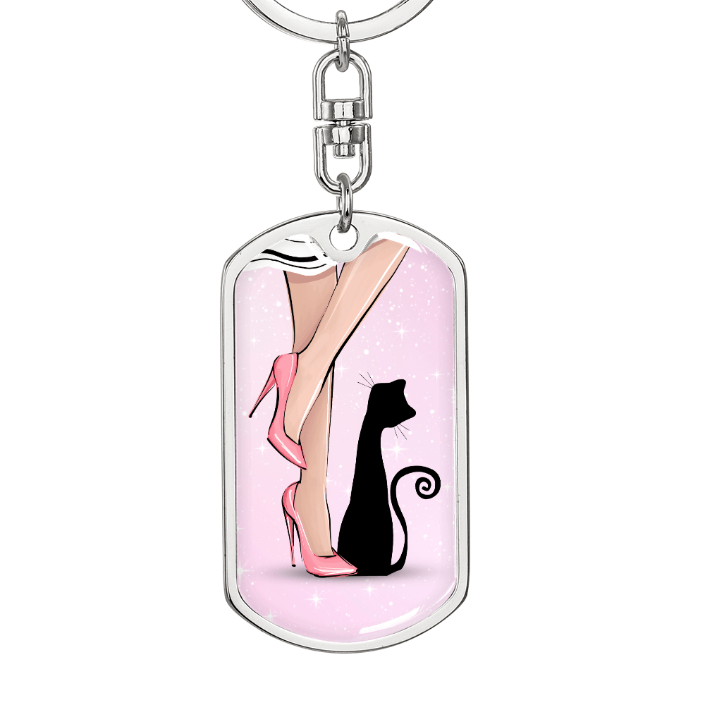 Pink Cat Lady Legs Keychain - Jewelry, Keychains - EpiAl's Shop