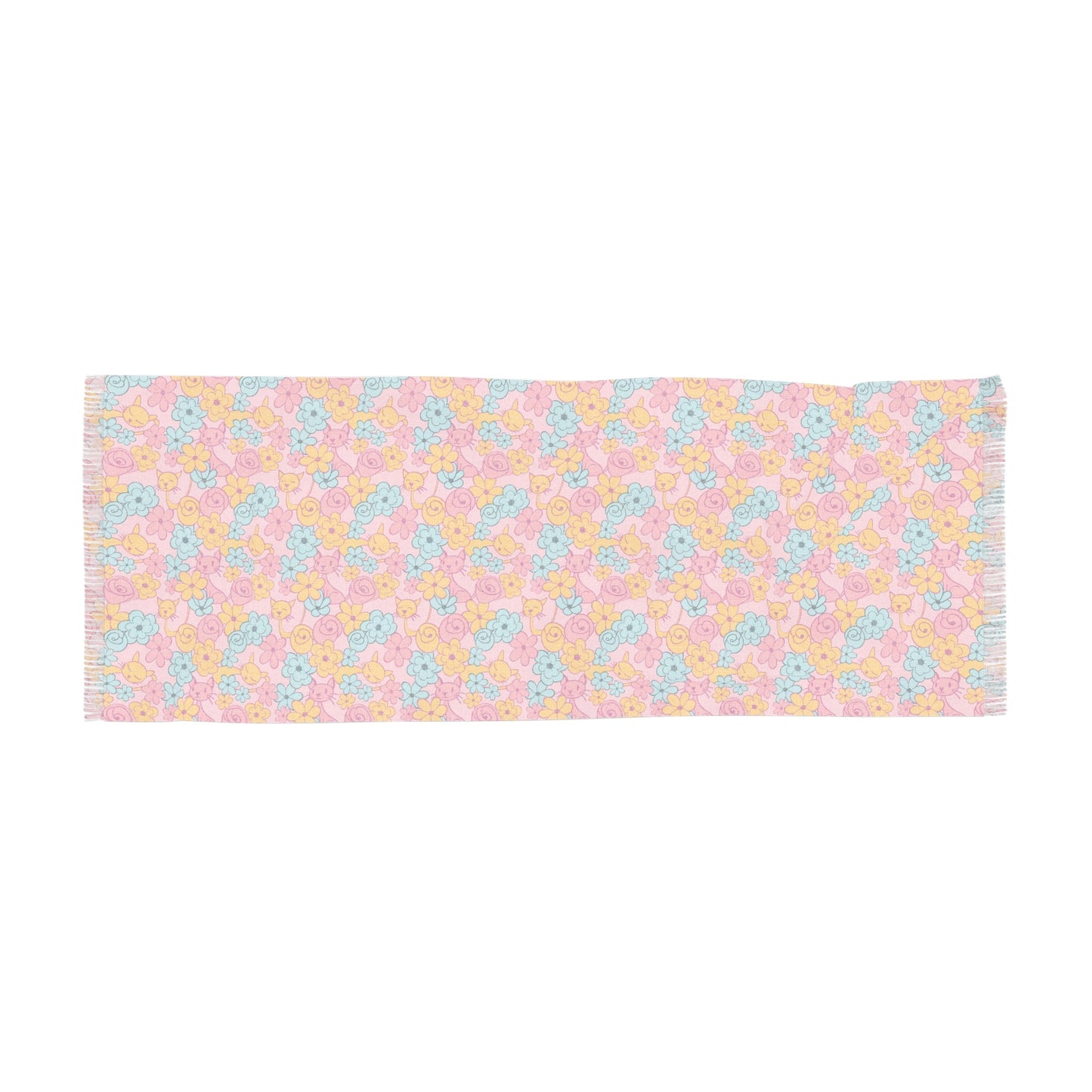 Pink Kitties Light Scarf - All Over Prints - Epileptic Al’s Shop