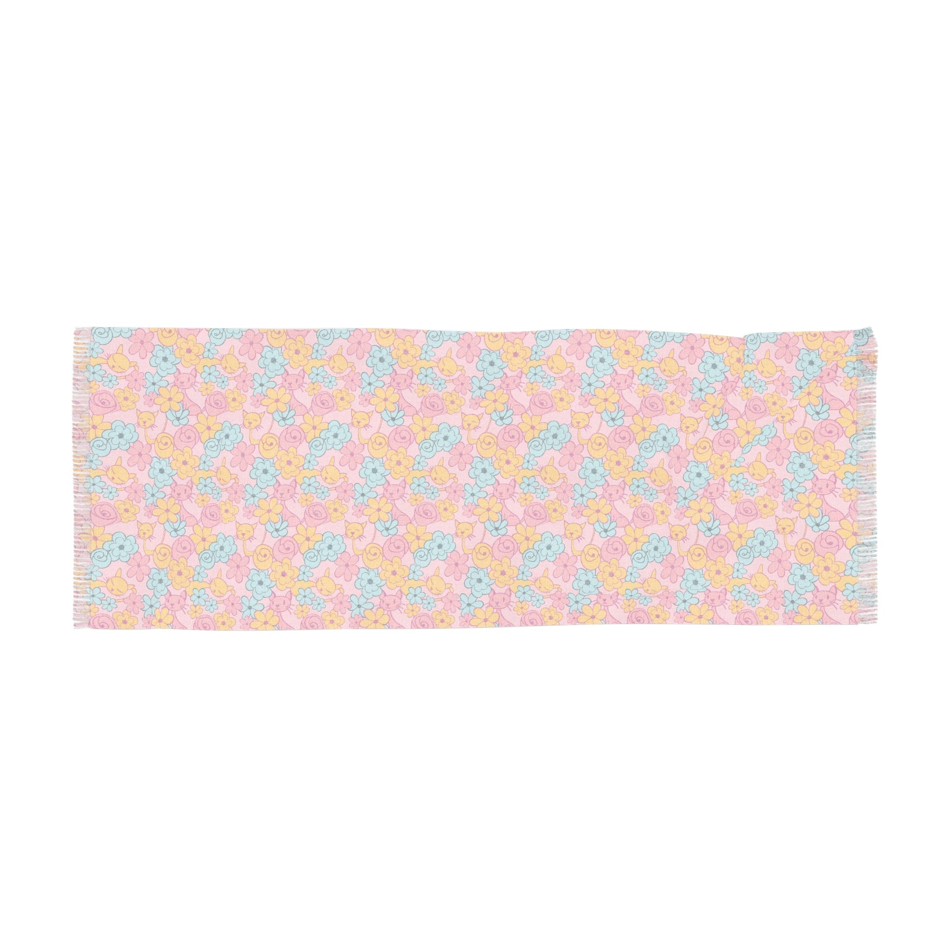 Pink Kitties Light Scarf - All Over Prints - Epileptic Al’s Shop