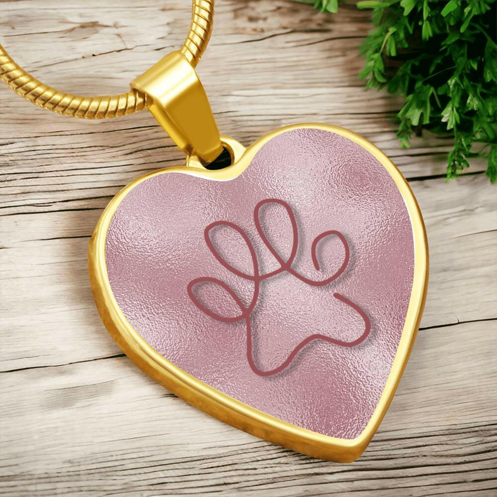 Pink on Pink Paw Necklace - Jewelry - Epileptic Al’s Shop