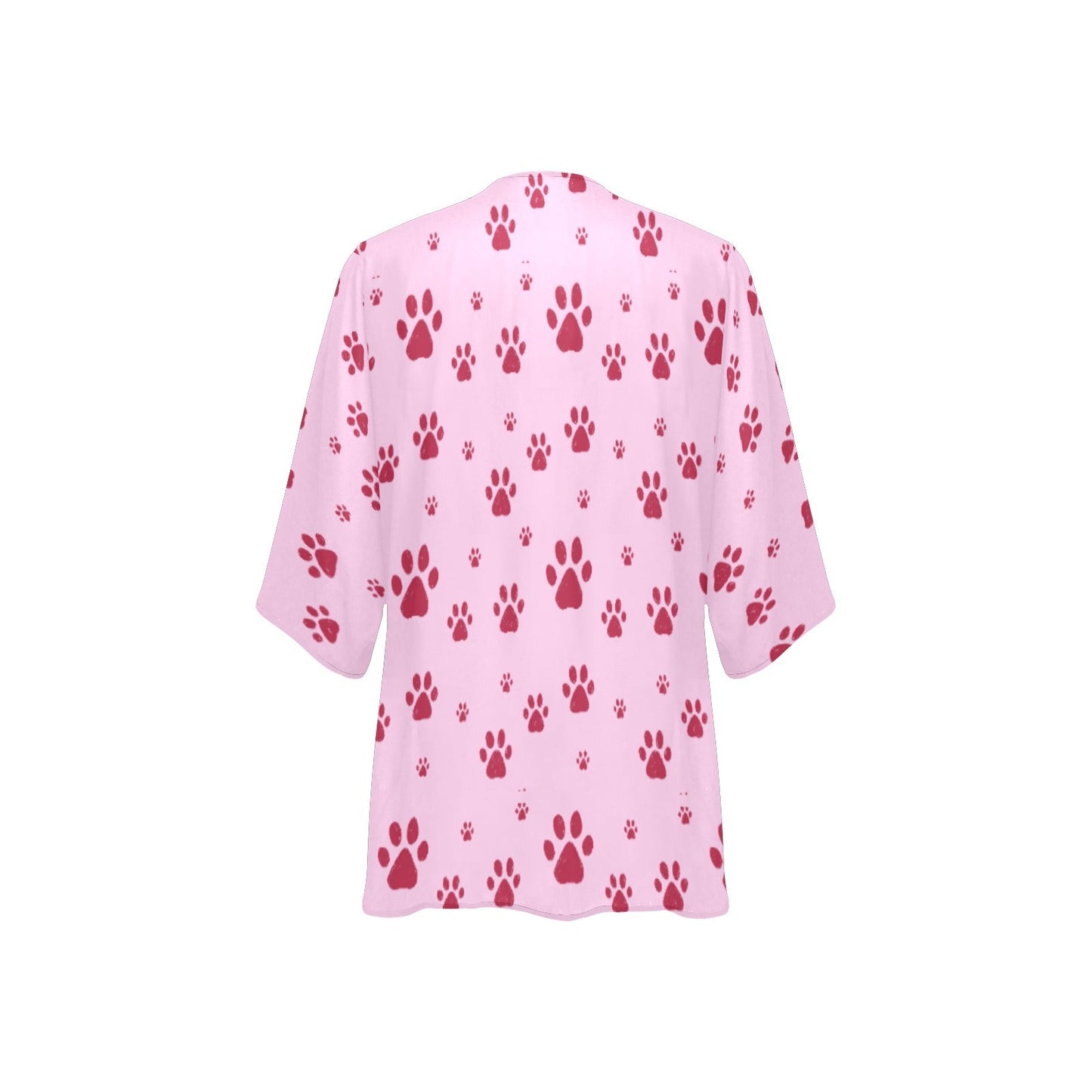 Pink Paws Women's Kimono Chiffon Cover Up (H51) - Activewear - Epileptic Al’s Shop
