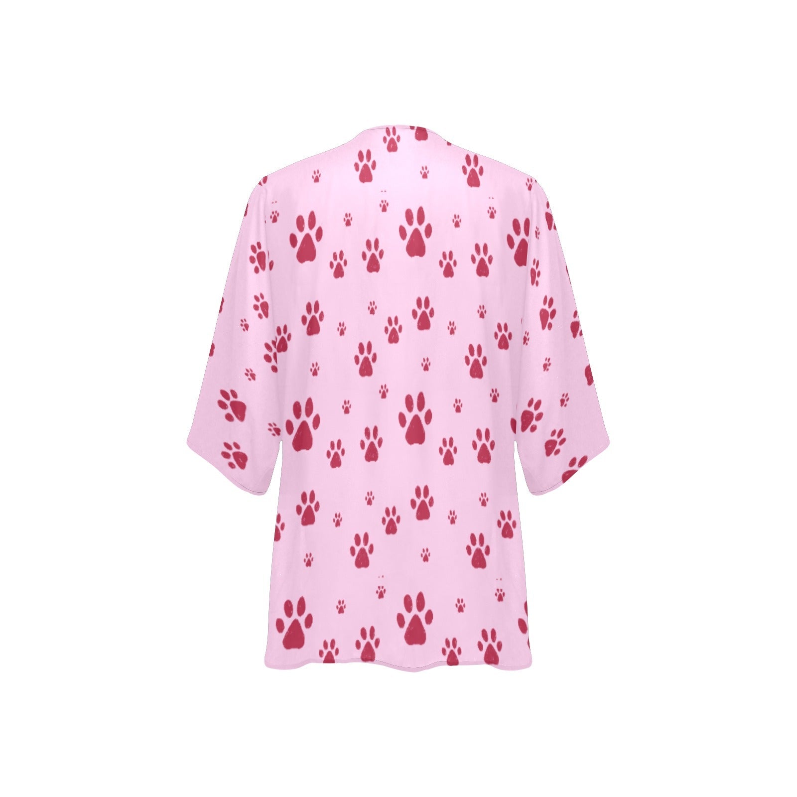 Pink Paws Women's Kimono Chiffon Cover Up (H51) - Activewear - Epileptic Al’s Shop