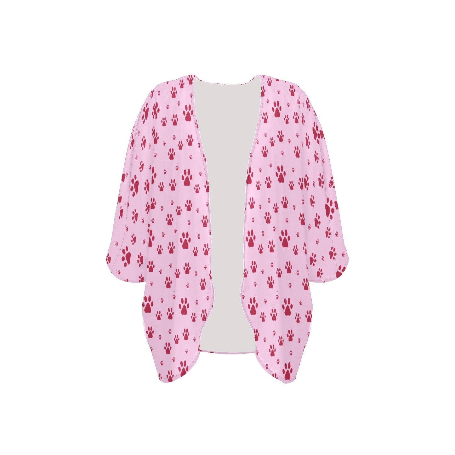Pink Paws Women's Kimono Chiffon Cover Up (H51) - Activewear - Epileptic Al’s Shop
