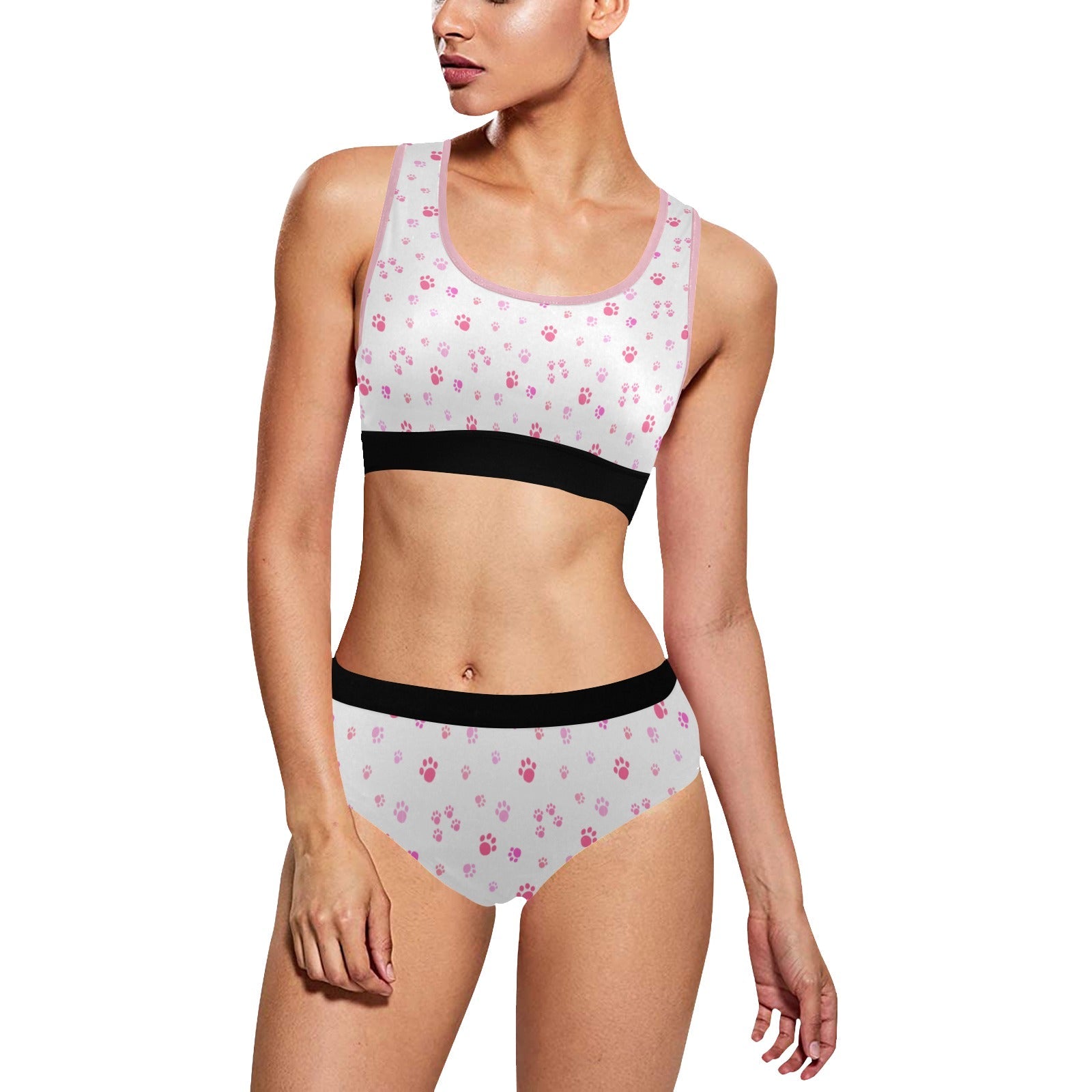 Pink Paws Women's Sports Bra Yoga Set (Sets 13) - Activewear - Epileptic Al’s Shop