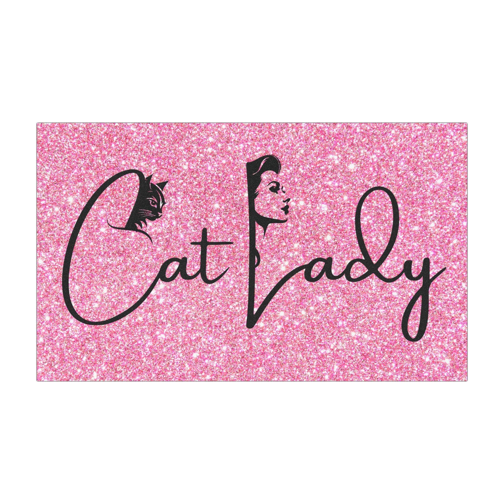 Pink Sparkly Cat Lady Car Magnet - Fun Gift for Cat Lovers - Decor, Kitchen, Magnets - EpiAl's Shop