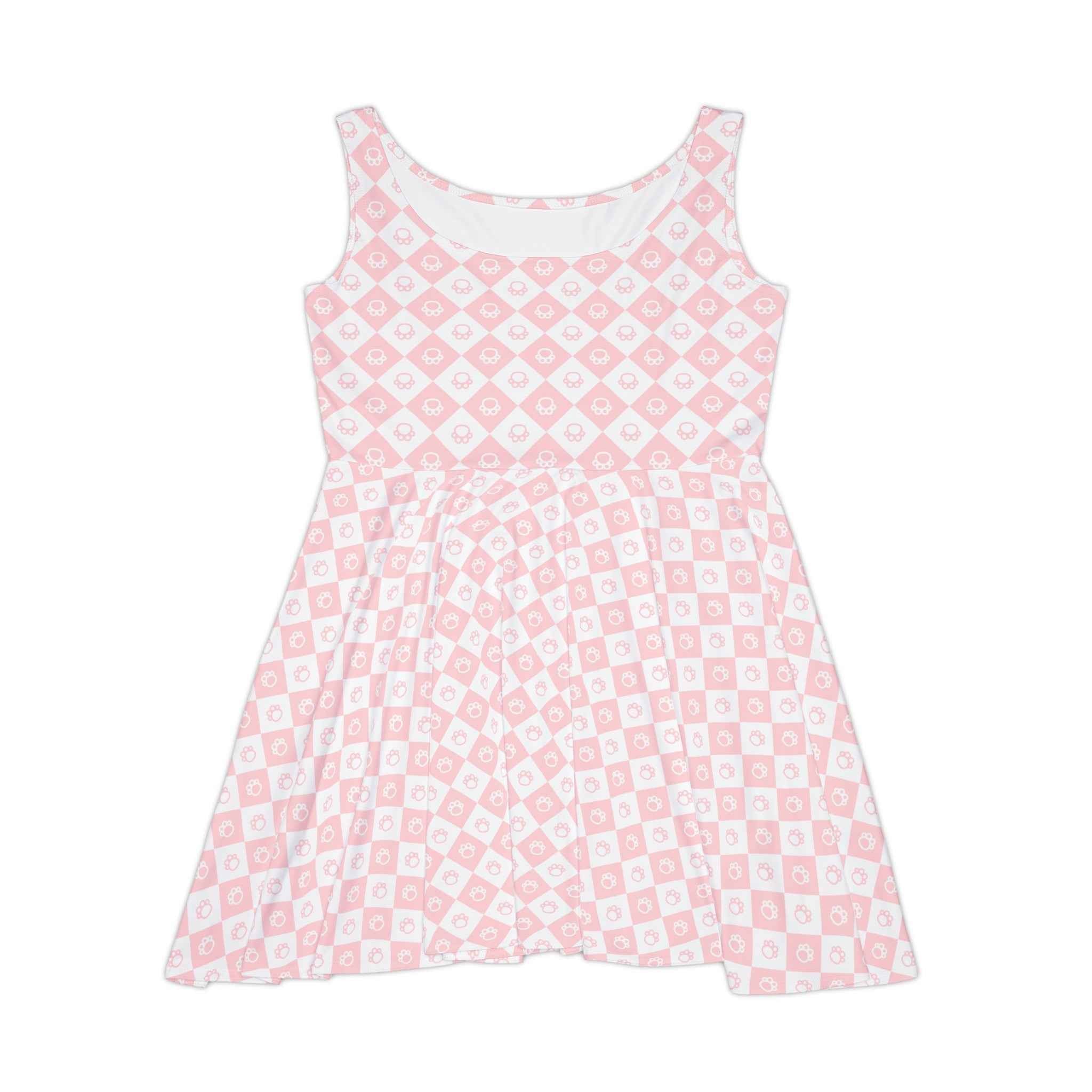 Pink & White Women's Skater Dress - EpiAl's Shop