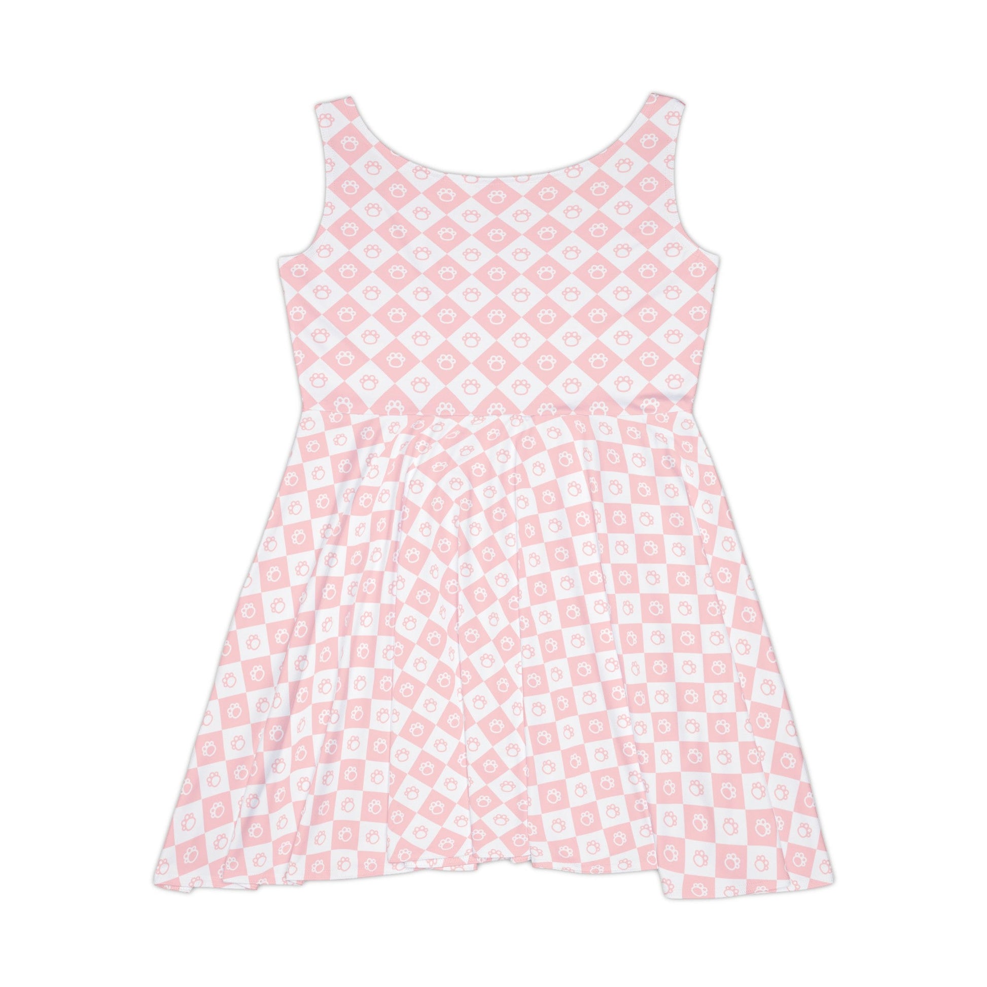 Pink & White Women's Skater Dress - All Over Prints - Epileptic Al’s Shop