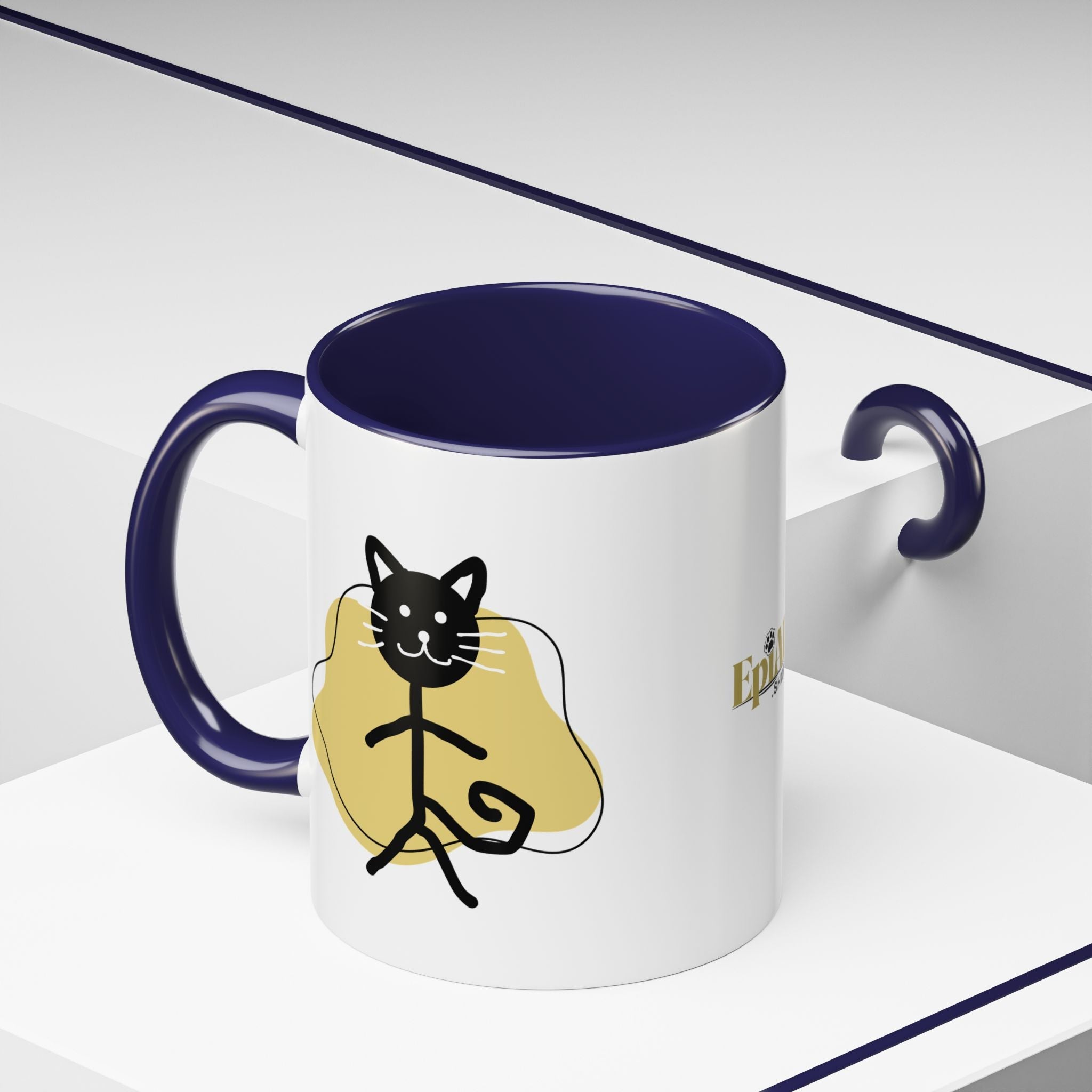 Playful Cat Accent Coffee Mug - 11oz & 15oz - Drinkware, Coffee Mugs - EpiAl's Shop