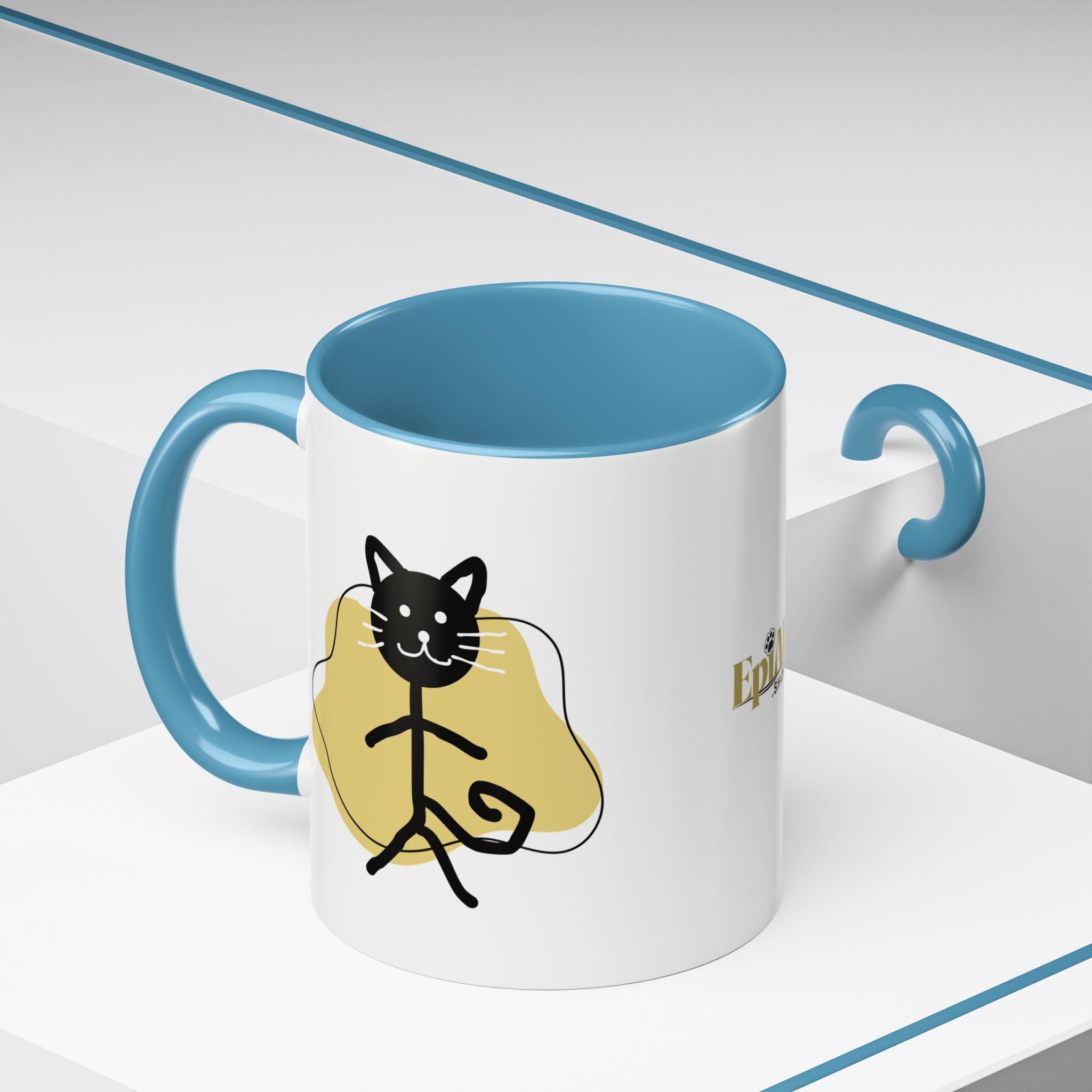 Playful Cat Accent Coffee Mug - 11oz & 15oz - Drinkware, Coffee Mugs - EpiAl's Shop