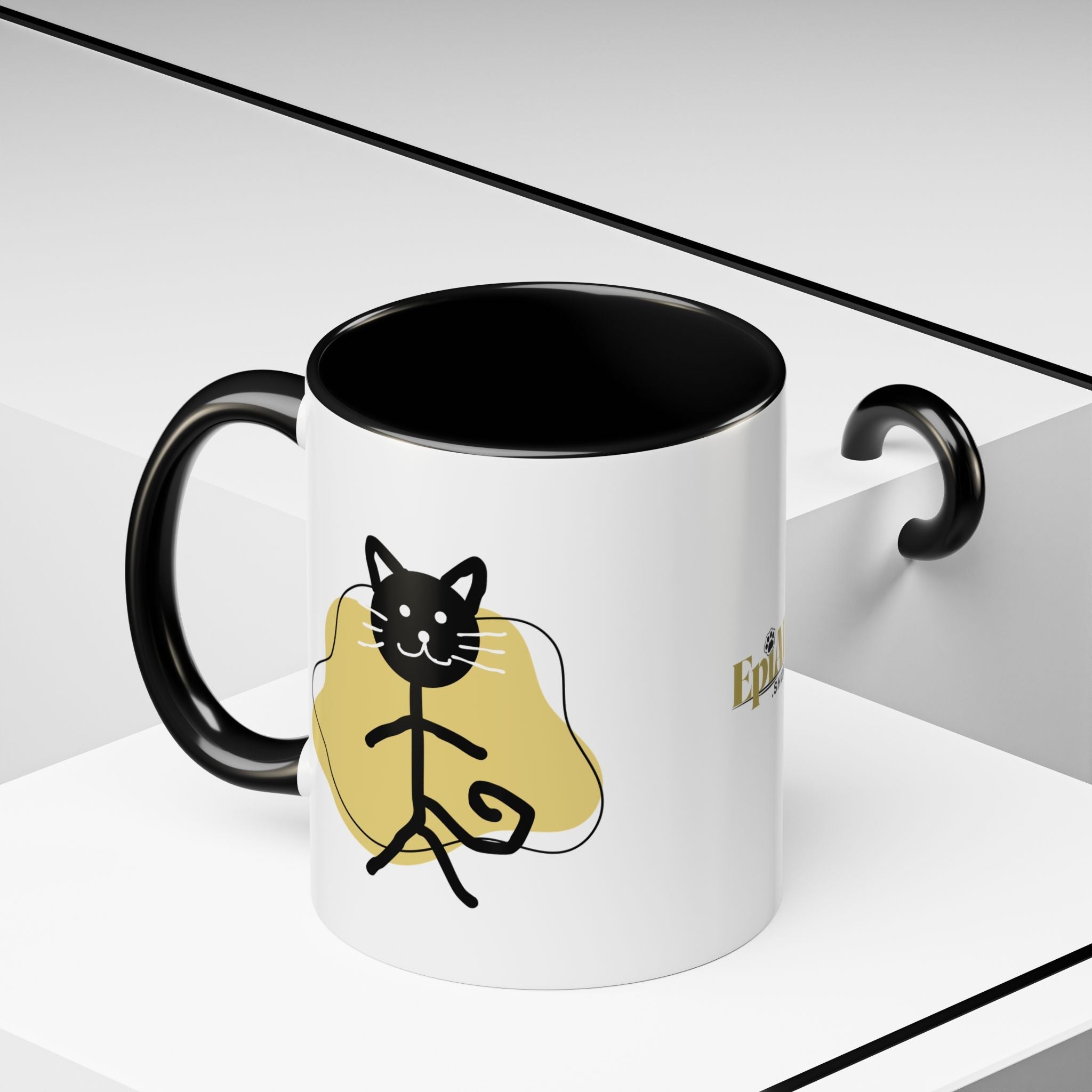 Playful Cat Accent Coffee Mug - 11oz & 15oz - Drinkware, Coffee Mugs - EpiAl's Shop