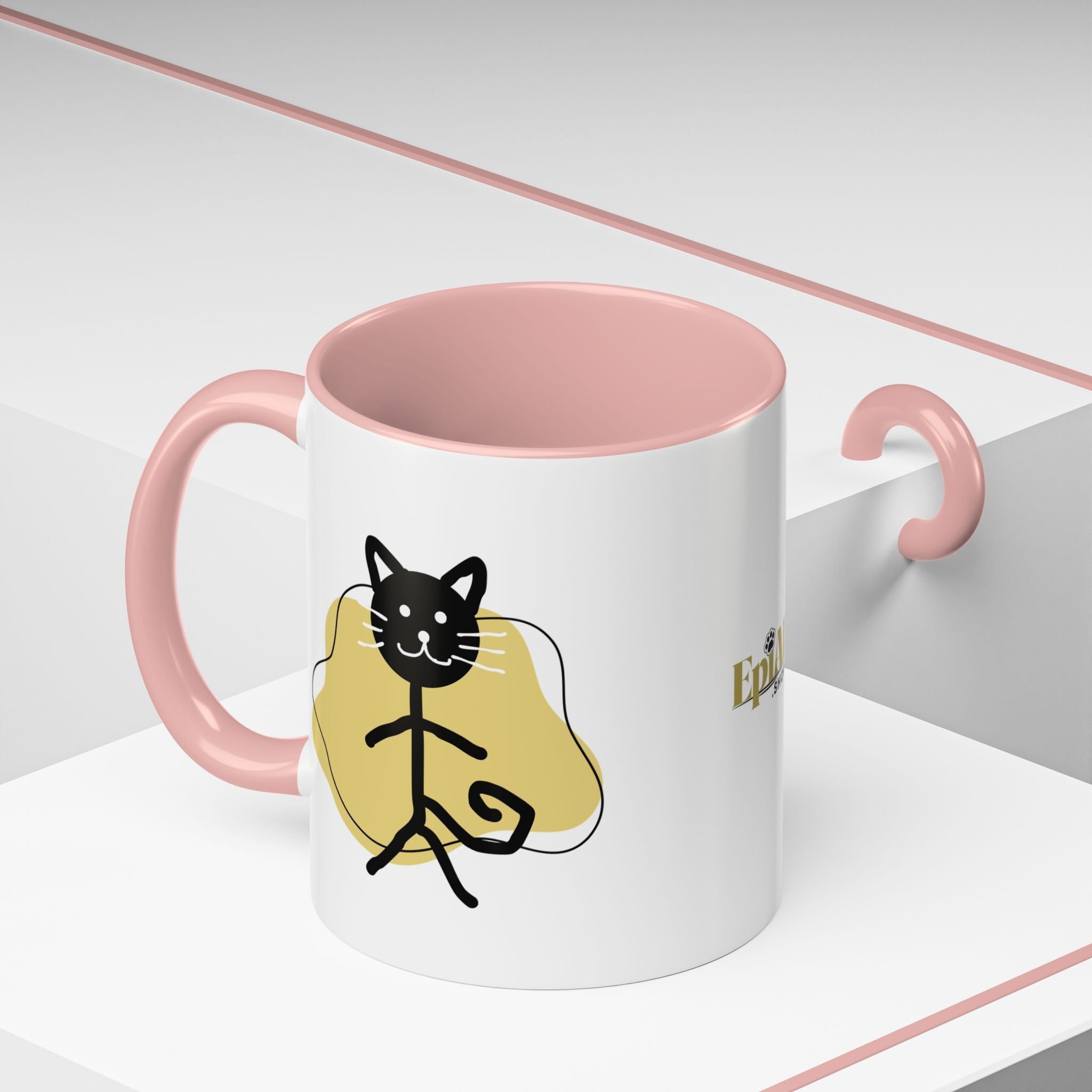 Playful Cat Accent Coffee Mug - 11oz & 15oz - Drinkware, Coffee Mugs - EpiAl's Shop