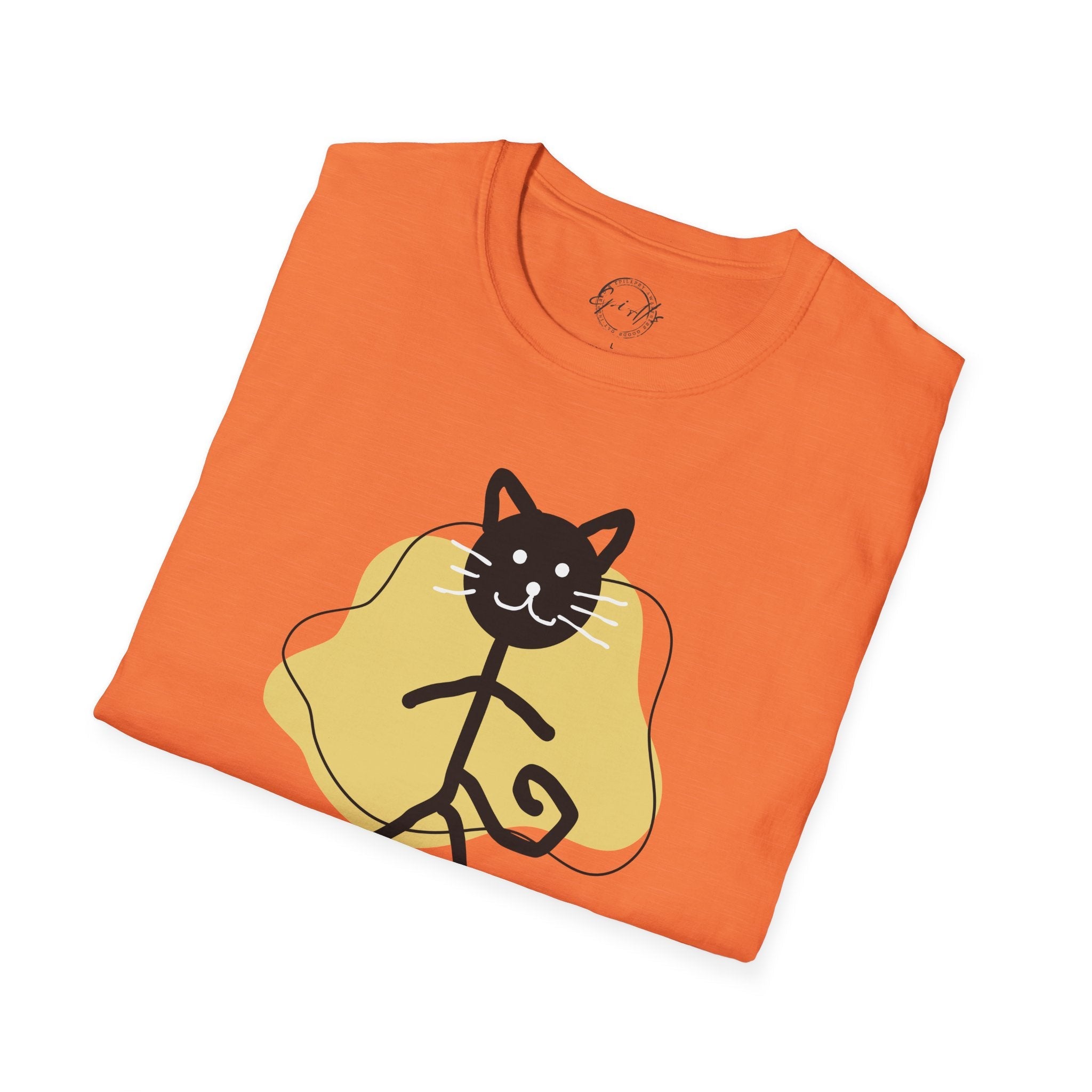 Playful Cat Graphic T-Shirt – Unisex Softstyle Tee for Cat Lovers - Clothing, T-shirts - EpiAl's Shop