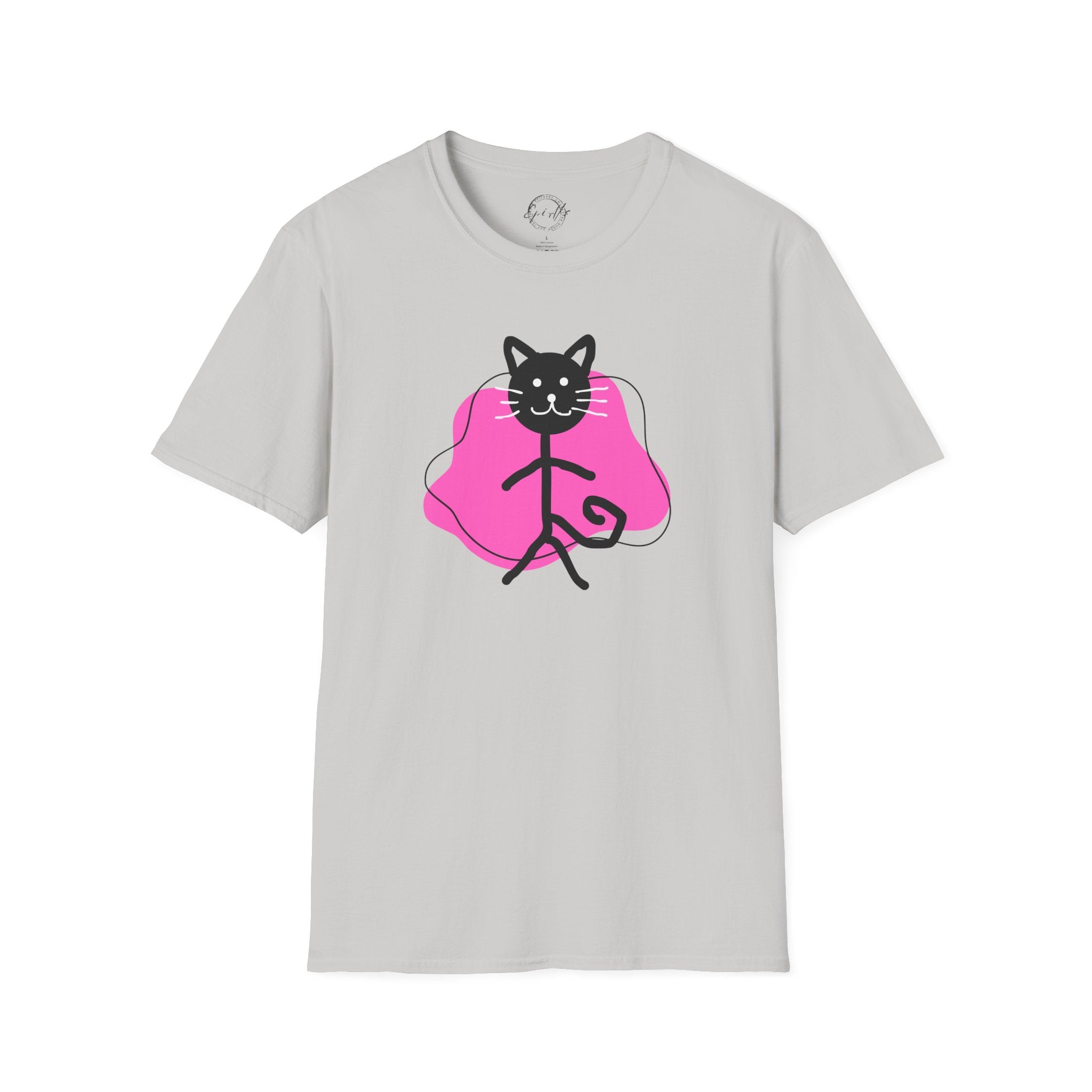 Playful Cat Graphic T-Shirt – Unisex Softstyle Tee for Cat Lovers - Clothing, T-shirts - EpiAl's Shop