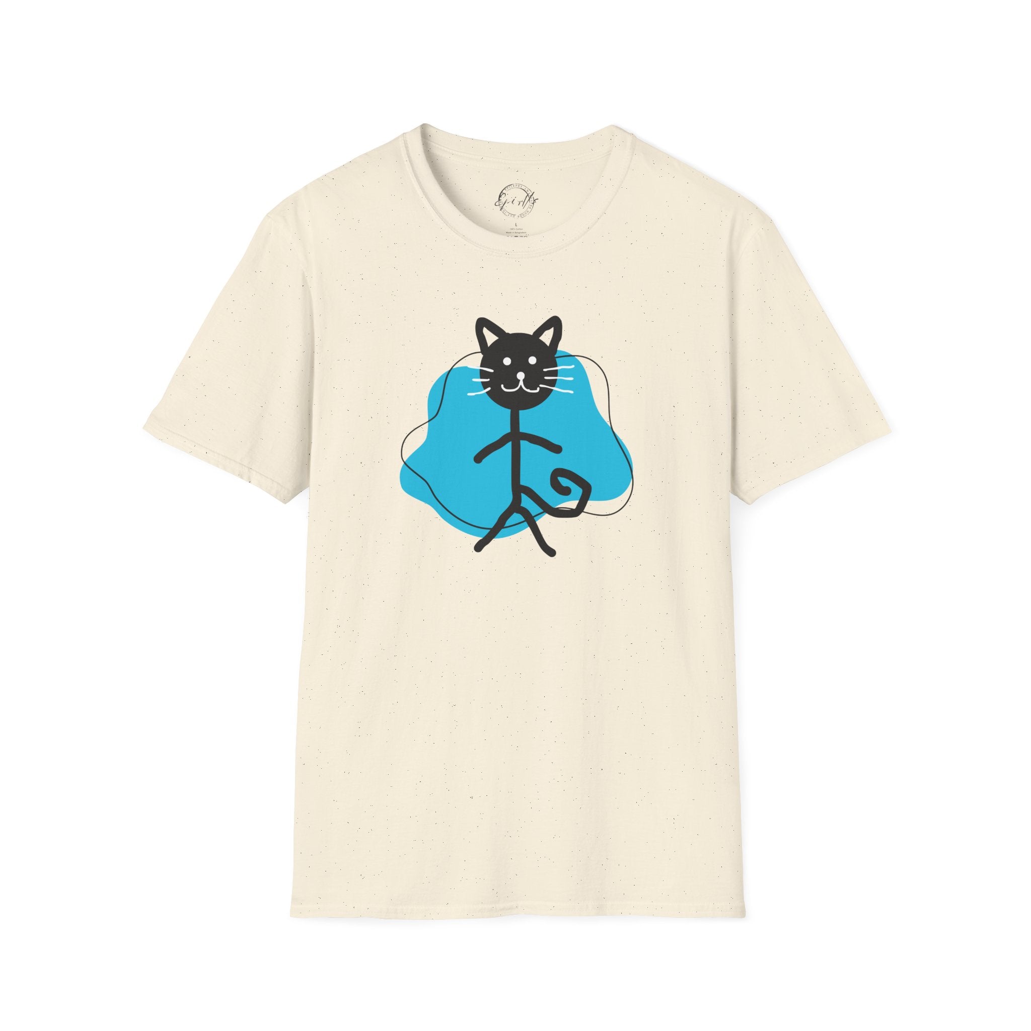 Playful Cat Graphic T-Shirt – Unisex Softstyle Tee for Cat Lovers - Clothing, T-shirts - EpiAl's Shop