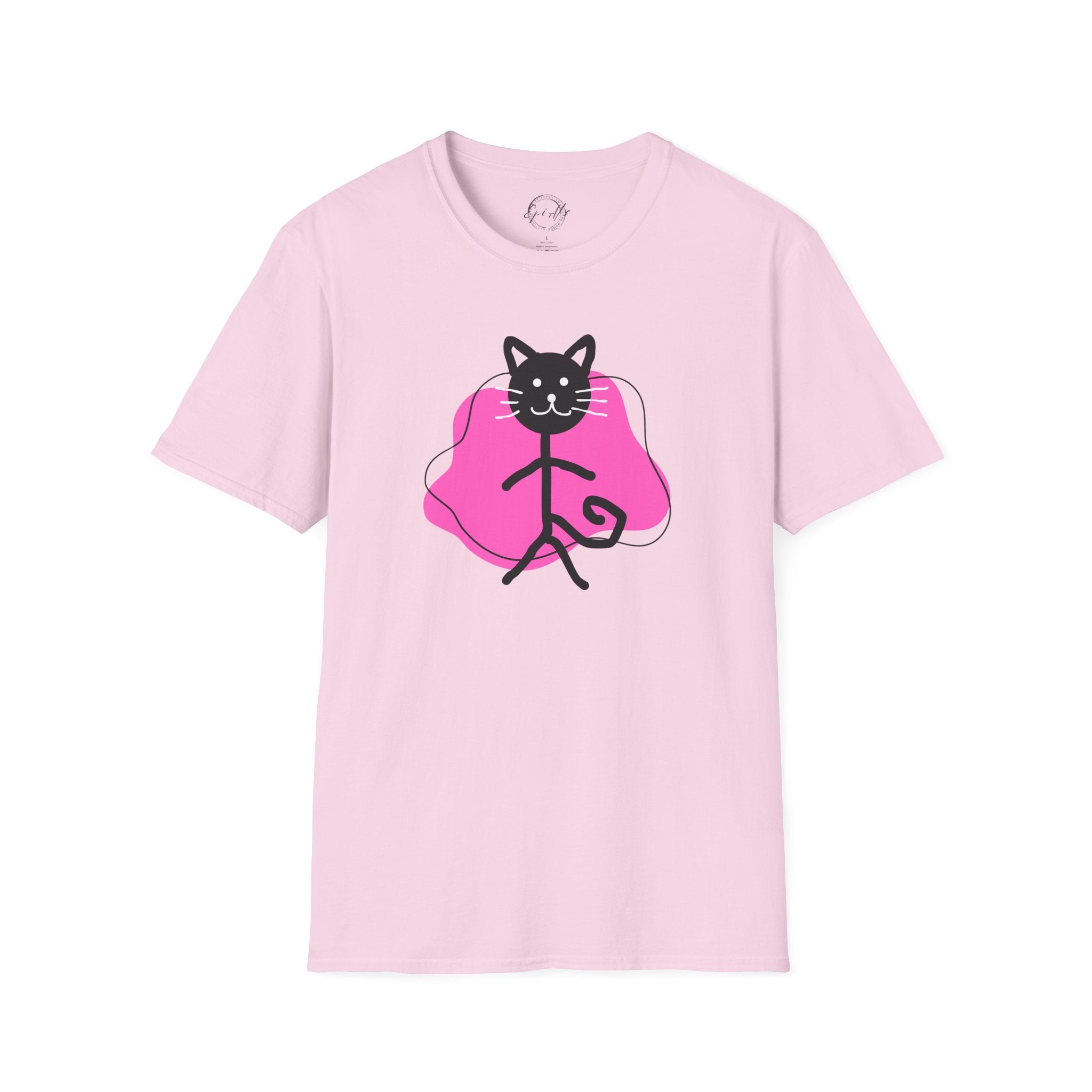 Playful Cat Graphic T-Shirt – Unisex Softstyle Tee for Cat Lovers - Clothing, T-shirts - EpiAl's Shop