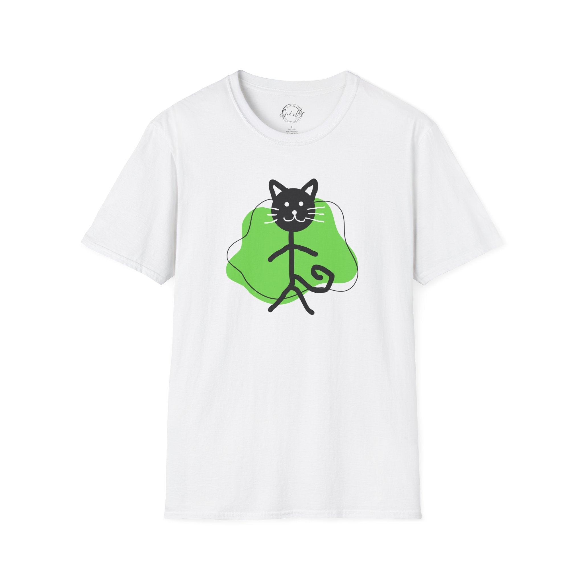 Playful Cat Graphic T-Shirt – Unisex Softstyle Tee for Cat Lovers - Clothing, T-shirts - EpiAl's Shop
