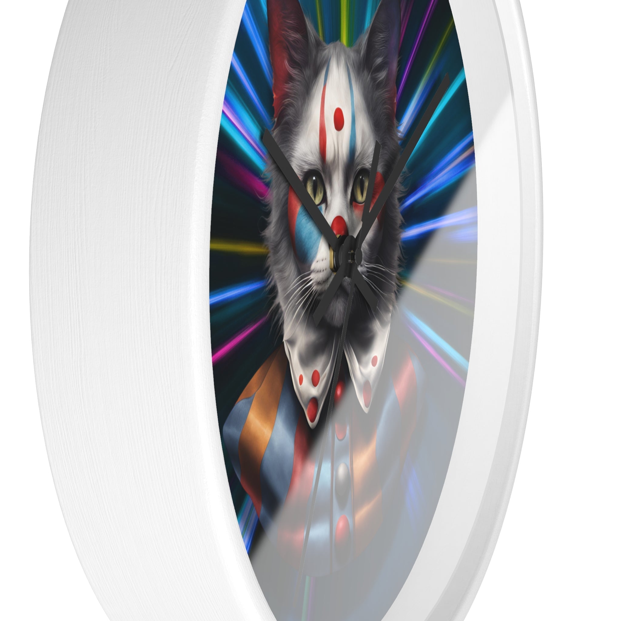 Playful Cat Wall Clock - Colorful Retro Vibe for Cat Lovers - Decor, Home, Wall Clocks - EpiAl's Shop