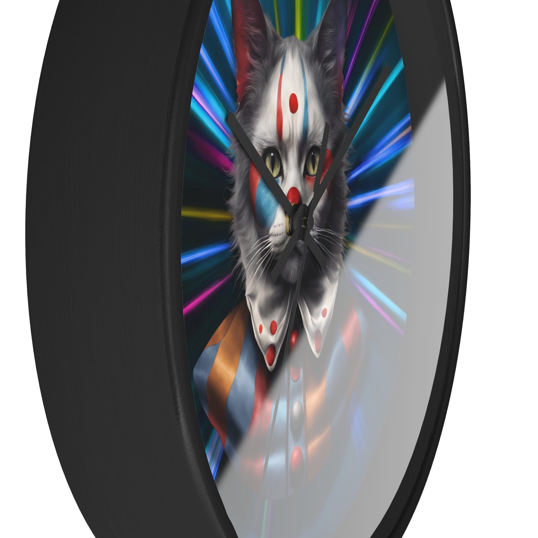 Playful Cat Wall Clock - Colorful Retro Vibe for Cat Lovers - Decor, Home, Wall Clocks - EpiAl's Shop