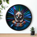 Playful Cat Wall Clock - Colorful Retro Vibe for Cat Lovers - Decor, Home, Wall Clocks - EpiAl's Shop