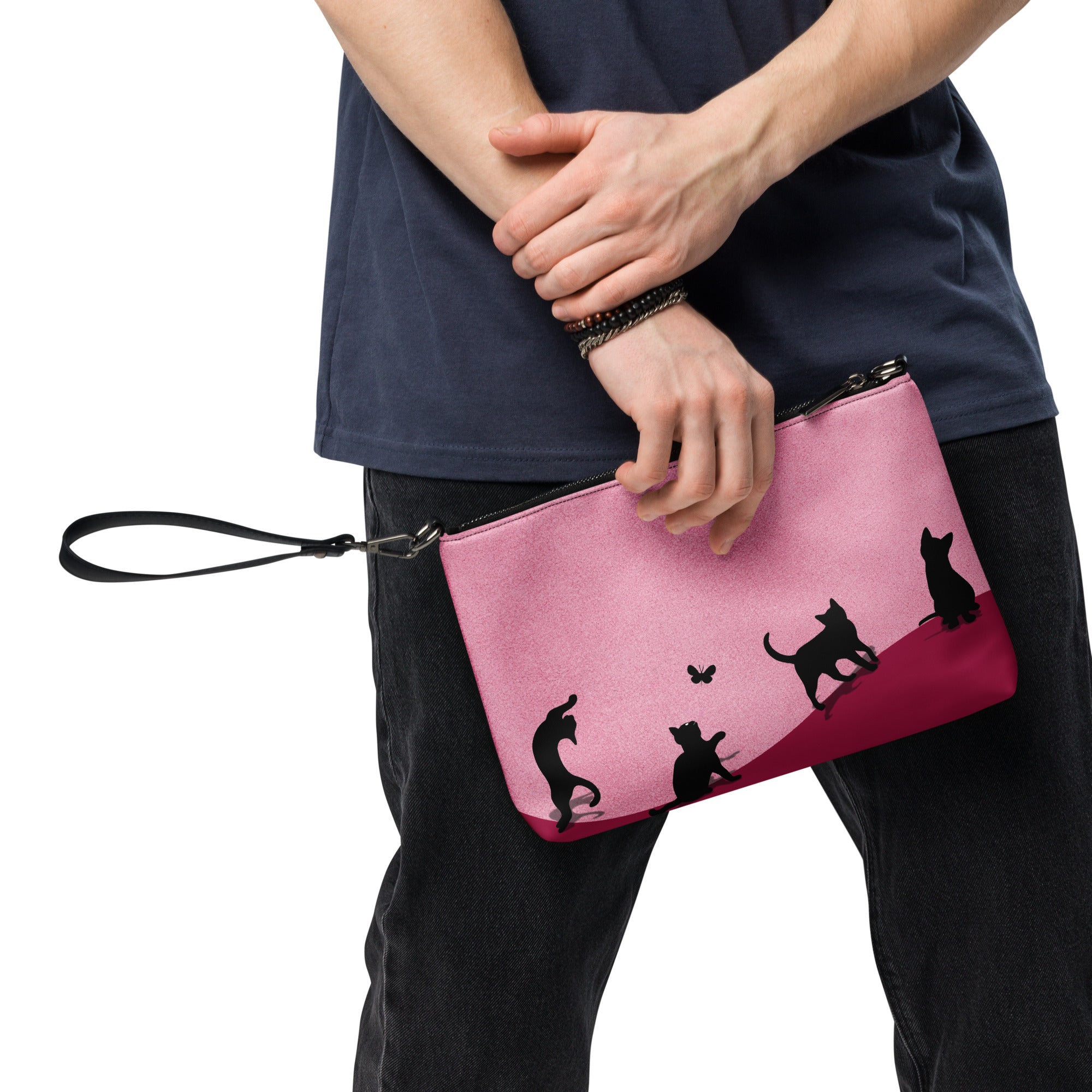 Playful Kitties Pink Crossbody Bag - handbag - EpiAl's Shop