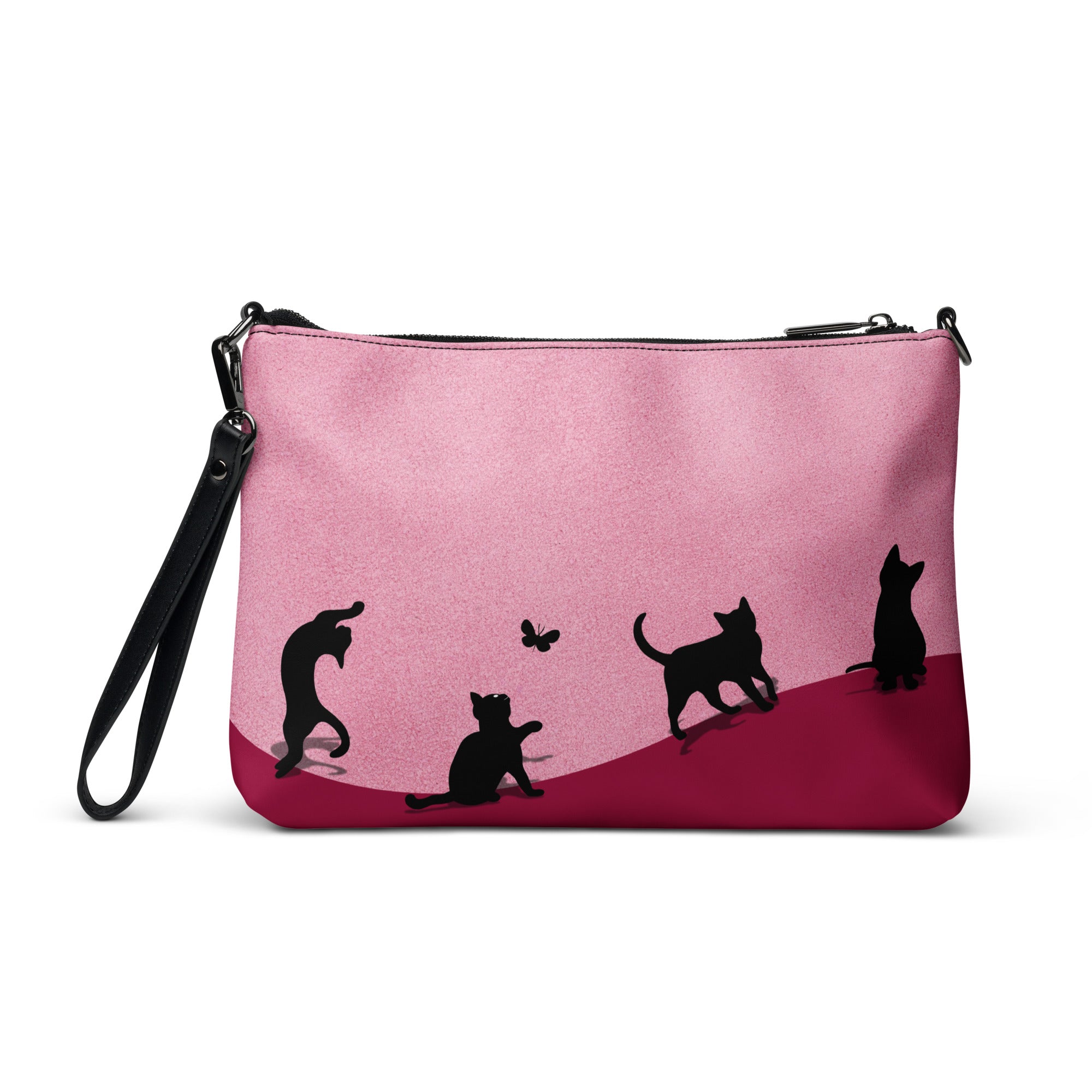 Playful Kitties Pink Crossbody Bag - handbag - EpiAl's Shop