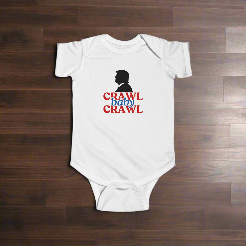 Political Humor Infant Bodysuit - "Crawl Baby Crawl" - Clothing, Kids & Infants - EpiAl's Shop