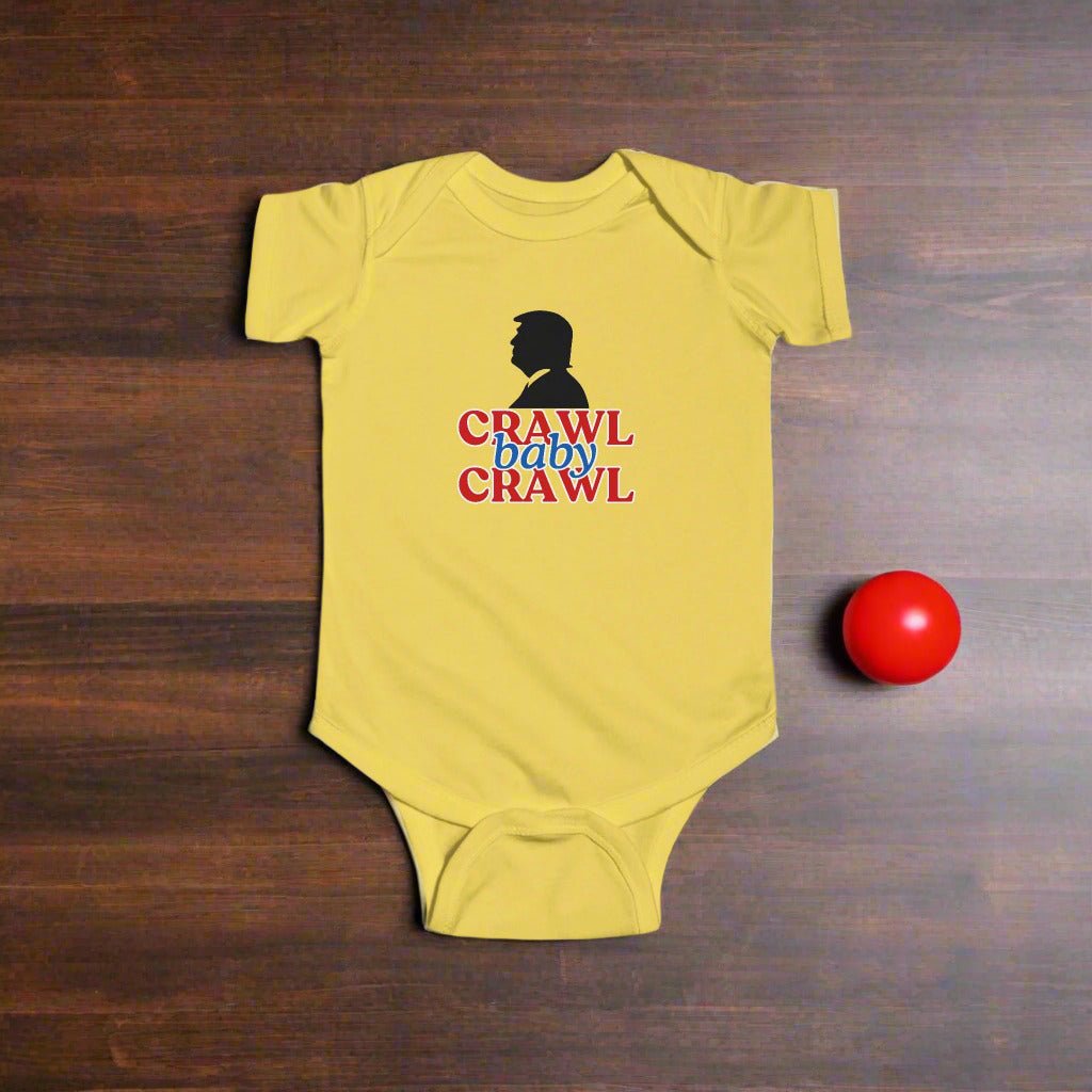 Political Humor Infant Bodysuit - "Crawl Baby Crawl" - Clothing, Kids & Infants - EpiAl's Shop