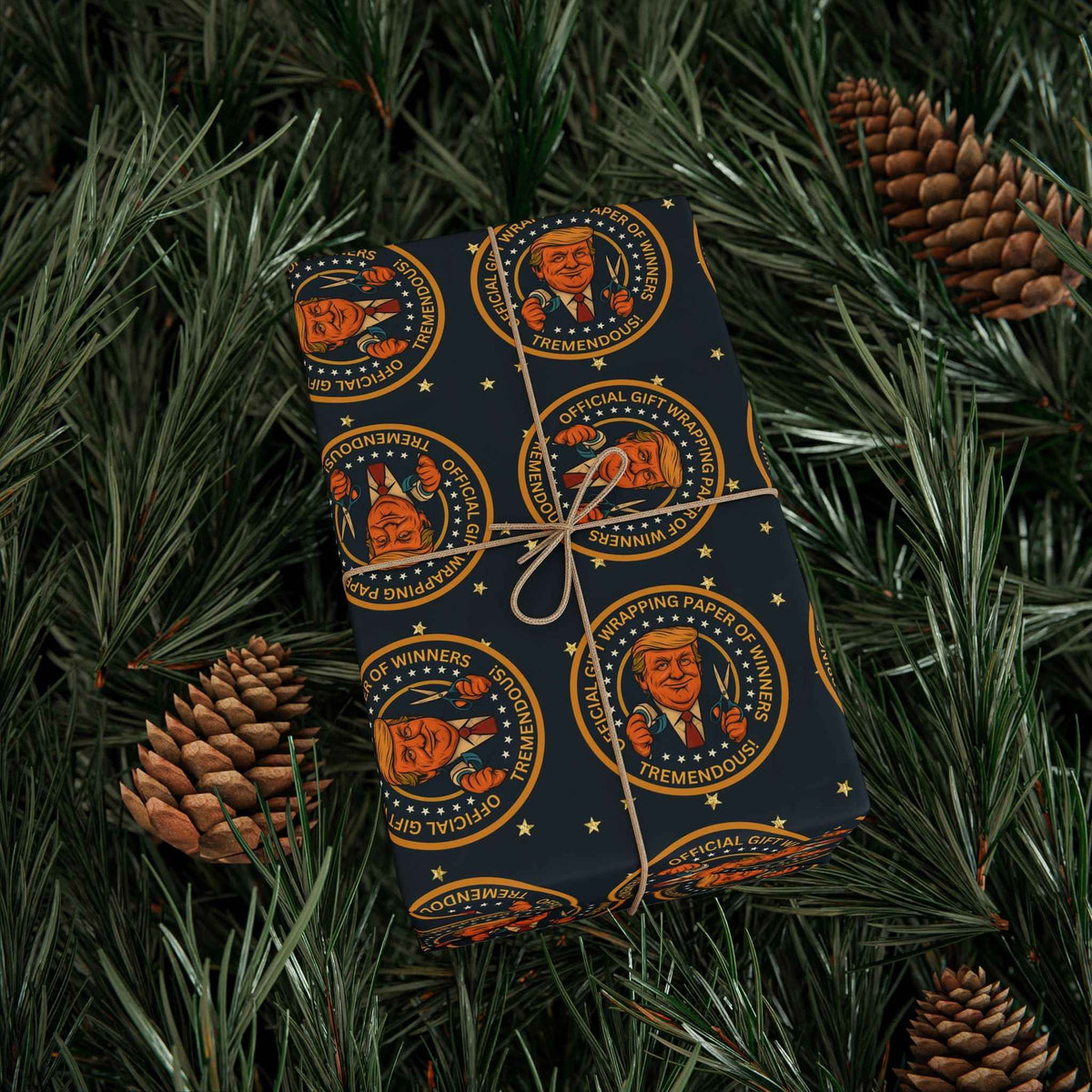 Political Parody “Official Gift Wrapping Paper of Winners” – Tremendous Seal Pattern - Gift Wrap, Paper - EpiAl's Shop
