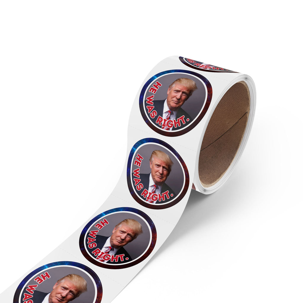 Political Round Sticker Labels – "He Was Right" - Paper Products, Stickers - EpiAl's Shop