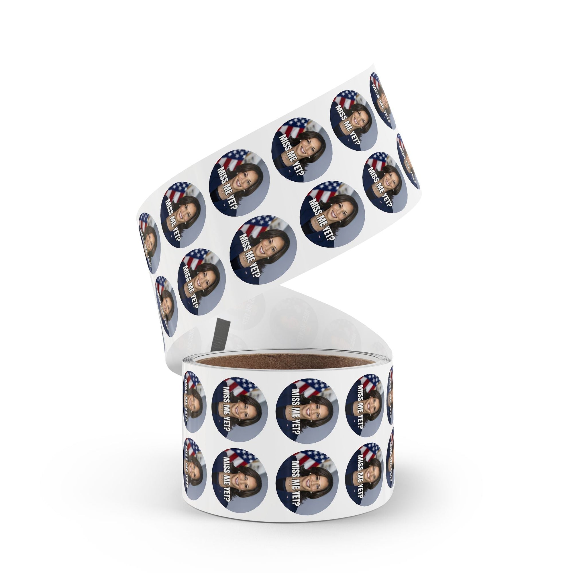 Political Round Sticker Rolls - Kamala 'Miss Me Yet?' - Paper Products, Stickers - EpiAl's Shop