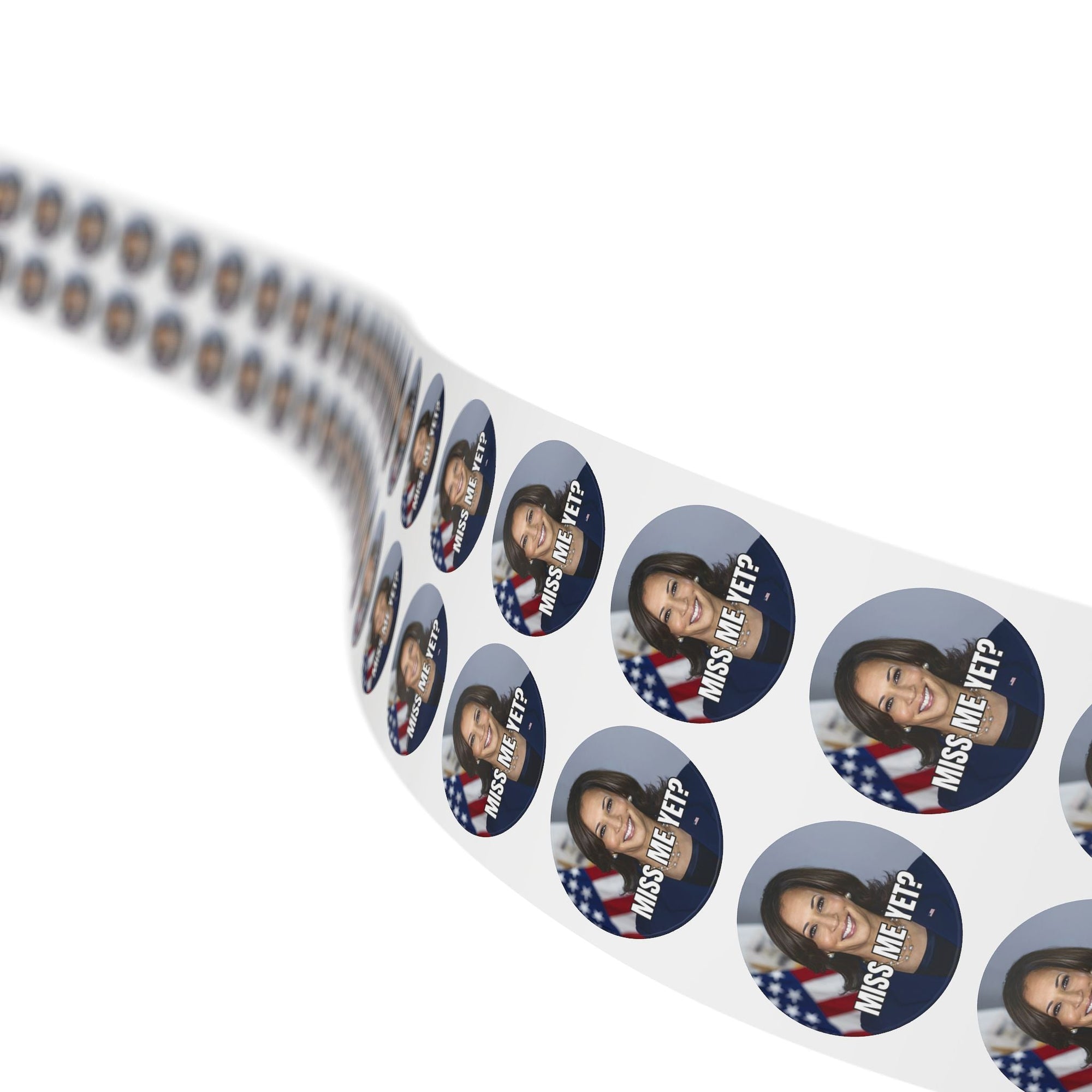 Political Round Sticker Rolls - Kamala 'Miss Me Yet?' - Paper Products, Stickers - EpiAl's Shop