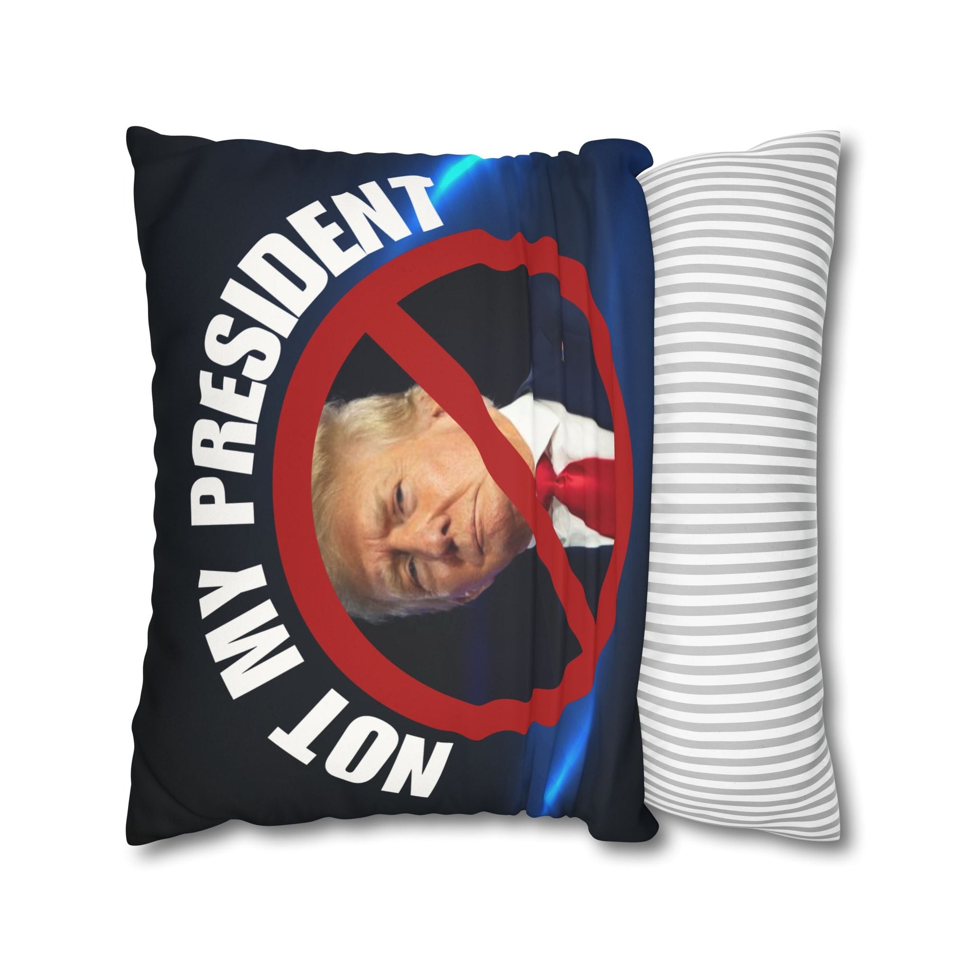 Political Statement Faux Suede Pillowcase - "Not My President" Design - Decor, Home, Pillows - EpiAl's Shop